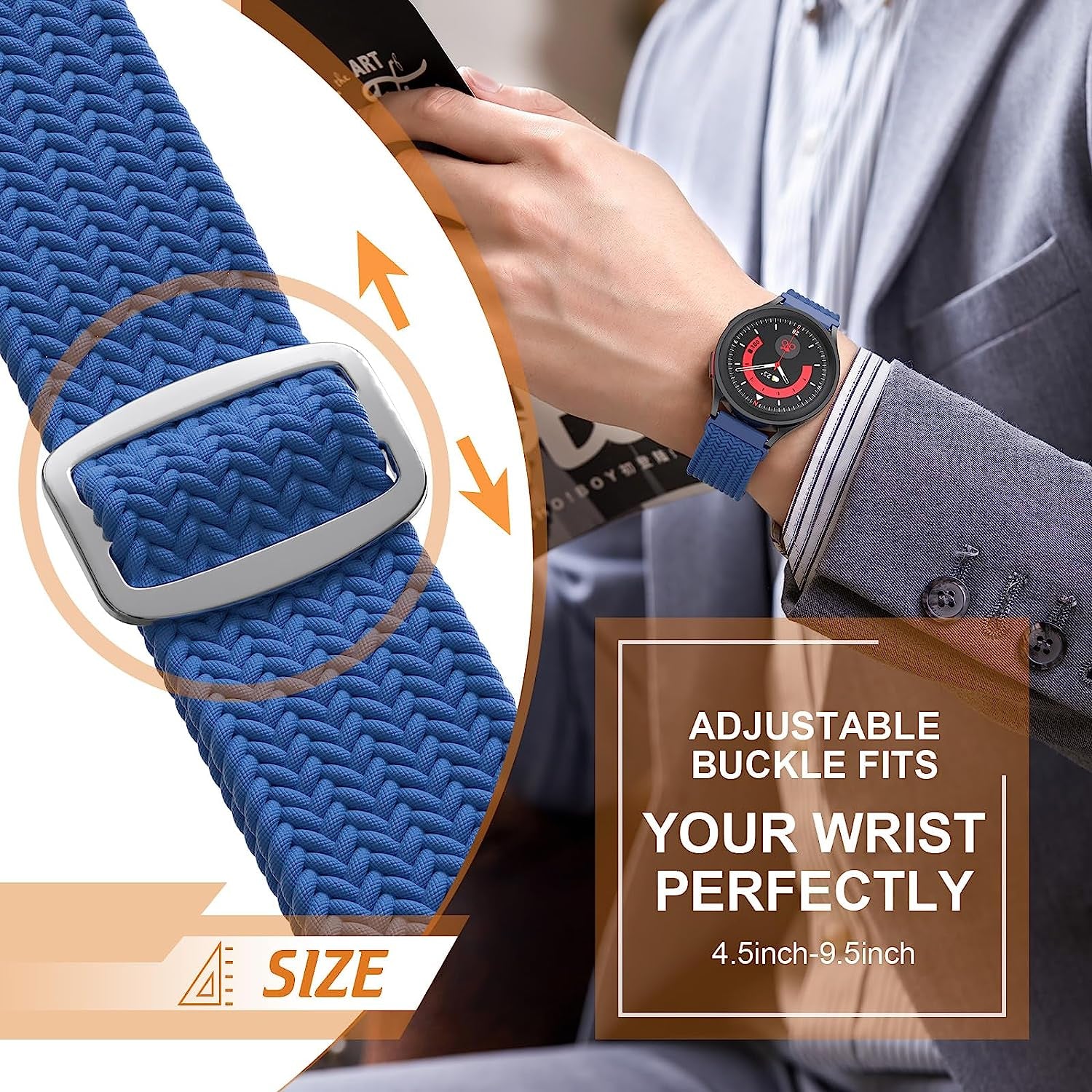 5 Pack Stretchy Nylon Watch Bands Compatible with Samsung Galaxy Watch Active 2 Bands 40Mm 44Mm/ Galaxy Watch 4 Band/Watch 4 Classic Band 42Mm 46Mm, 20Mm Watch Band for Galaxy Watch 3 Band  GrTrees   