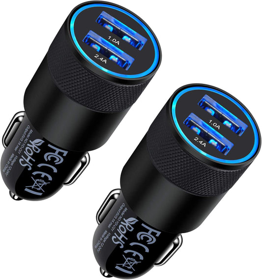 Fast Car Charger, 2Pack 3.4A Fast Charging Car Adapter Dual Port Cigarette Lighter USB Charger for Iphone 14 13 12 11 Pro Max SE XR XS X 8 7 6 6S Plus,Samsung Galaxy S22 S21 S20 S10 S9 S8 A13 A12 A51  Shenzhen Chuangqingchun Technology Co.Ltd   
