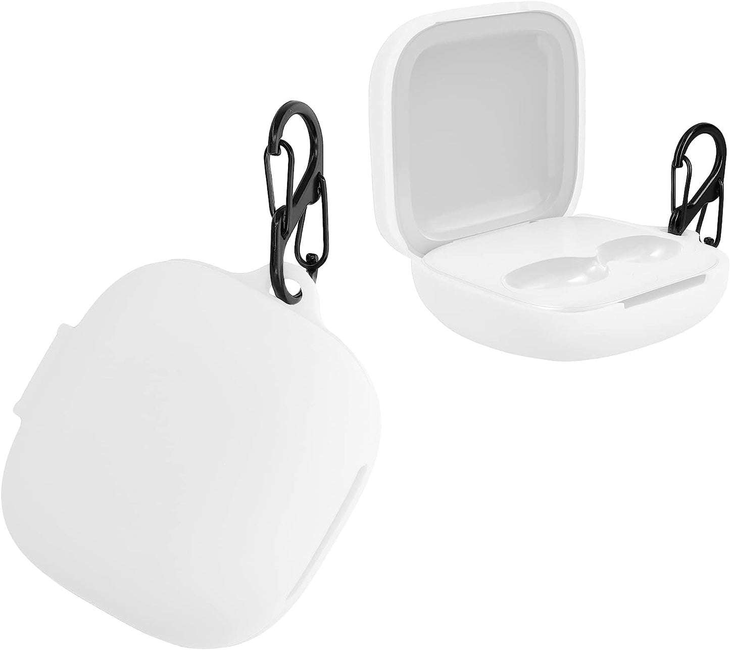 Kwmobile Case Compatible with Beats Fit Pro Case - Silicone Cover Holder for Earbuds - Black  KW-Commerce white  