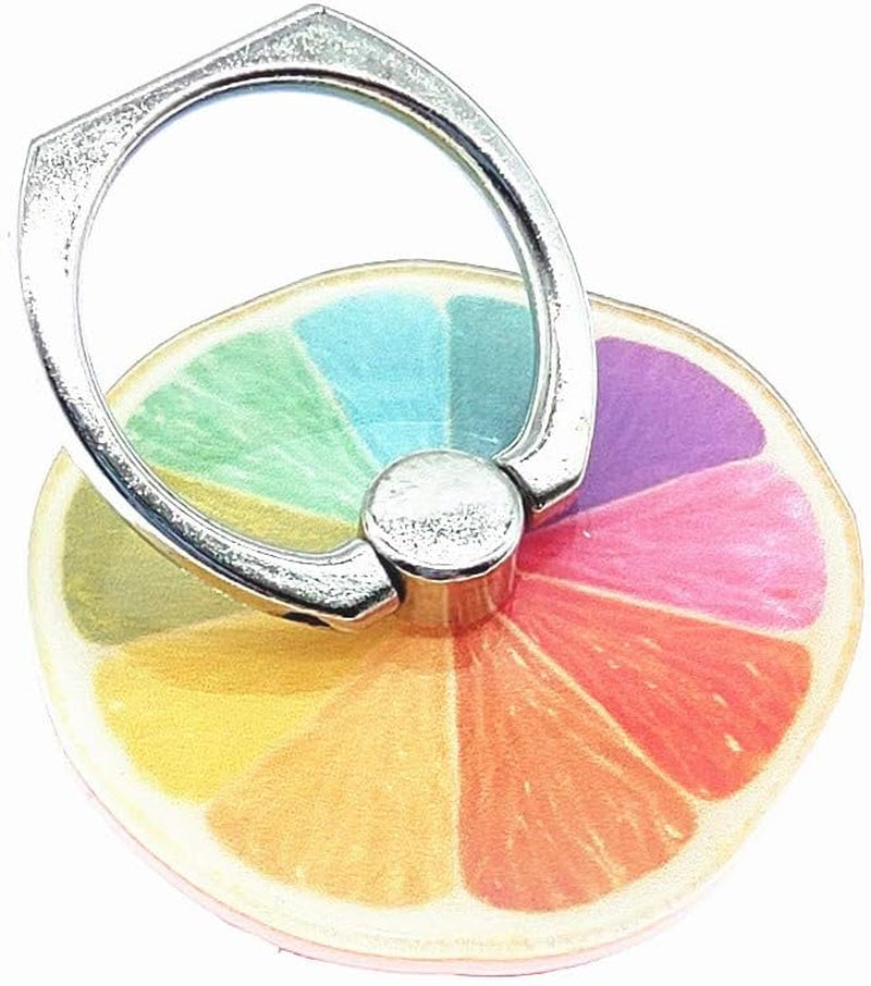 Crystal Flower Fruit Shape Ring Stent 360°Rotation Finger Ring Grip Cell Phone Ring Holder Stand (Strawberry)  Ailifly Colored Lemon  