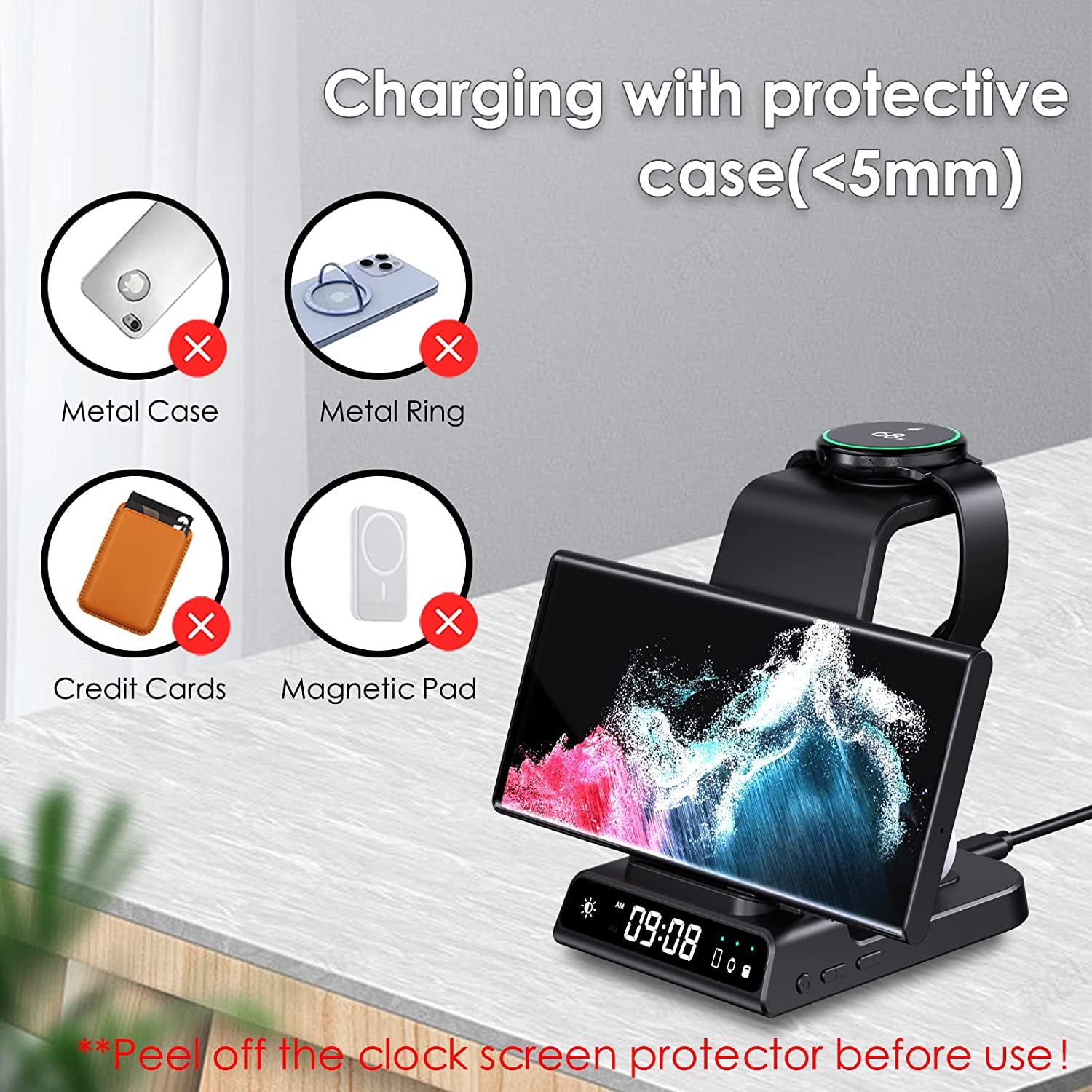Wireless Charger for Samsung Charging Station, 3 in 1 Android Phone Trio Multiple Devices Charger for Samsung S23 Ultra/Galaxy S22 Ultra/S21/Z Flip/Fold 4/Buds, Charger for Galaxy Watch 5 Pro/4/3  Shenzhen Xuanfeng Innovation Technology Co., Ltd.   