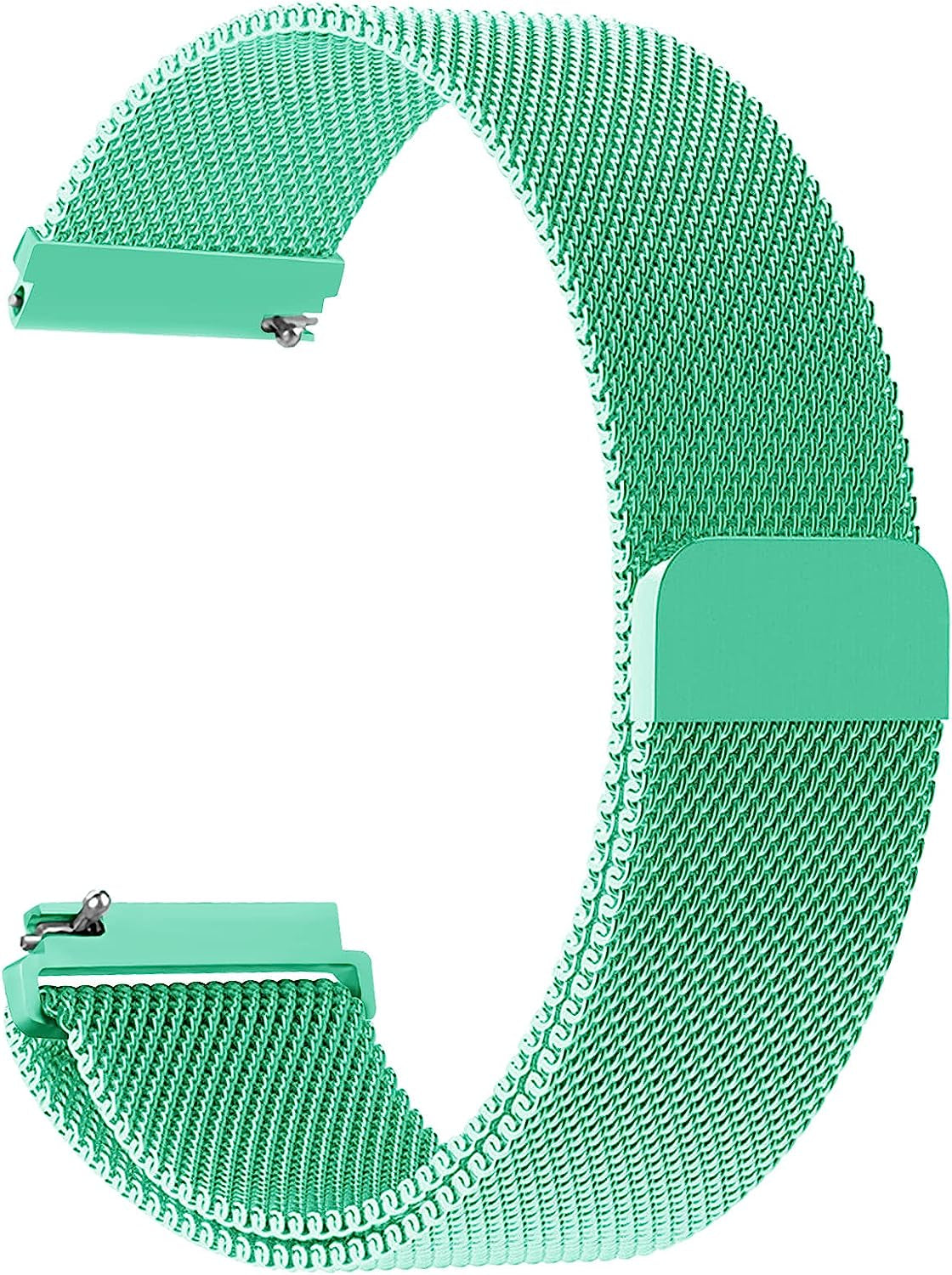 20Mm Quick Release Watch Band Metal Strap for Samsung Galaxy Watch 5 4 3 40Mm 41Mm 42Mm 44Mm 45Mm 46Mm Magnetic Mesh Watch Band for Amazfit Bip U Pro/Gts for Galaxy Watch Active/Active 2 40Mm 44Mm  DMVEIMAL Spearmint  