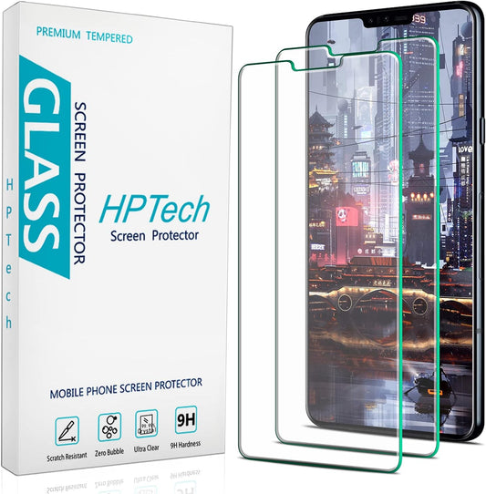 Hptech [2 Pack] Screen Protector for LG V40 Thinq, V50 Thinq Tempered Glass, Anti-Scratch, Bubble-Free, Case Friendly  HPTech   