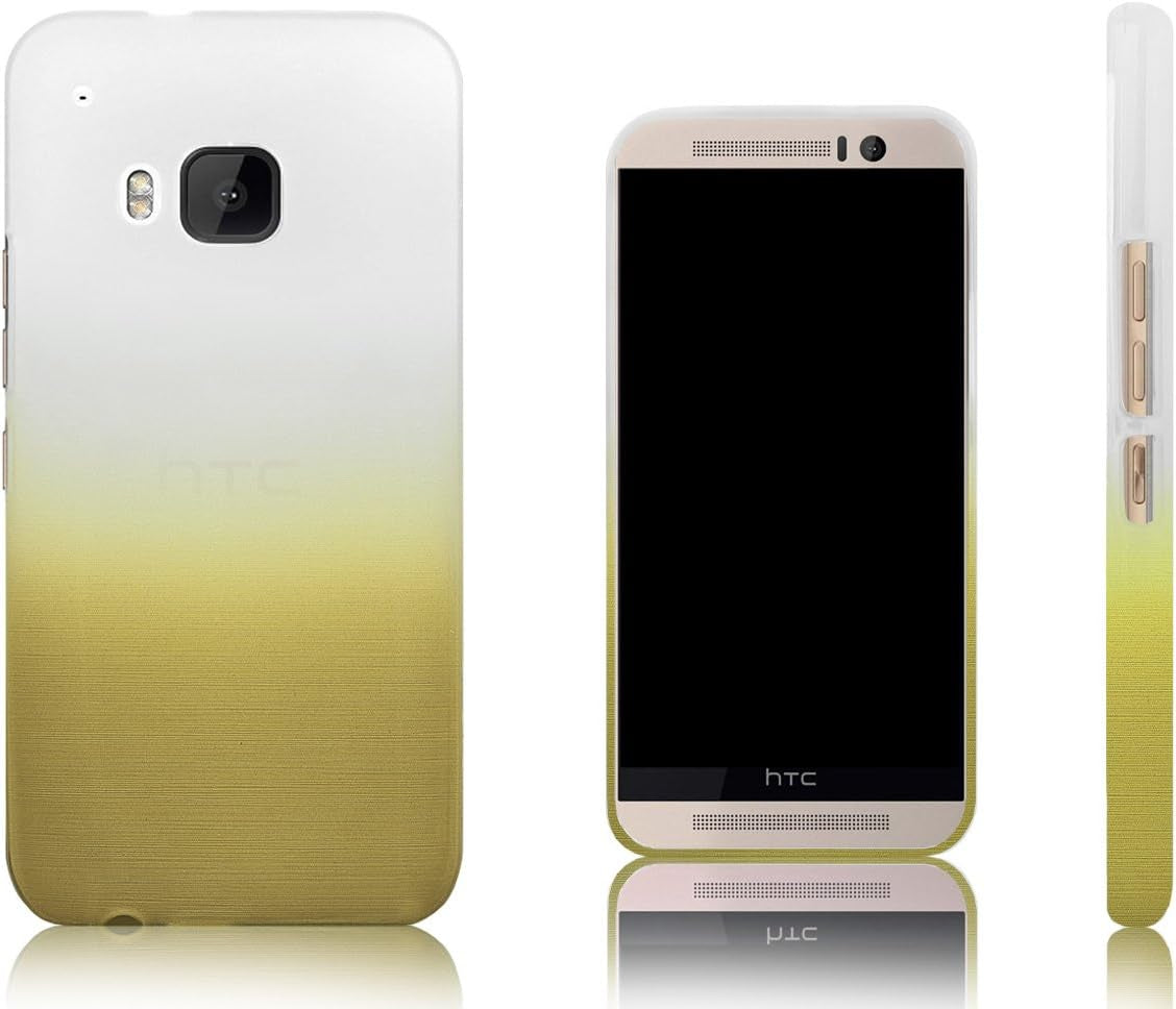 Xcessor Transition Color Flexible TPU Case for HTC One M9 (HTC One Hima). with Gradient Silk Thread Texture. Transparent/Gold  Accessory Department   