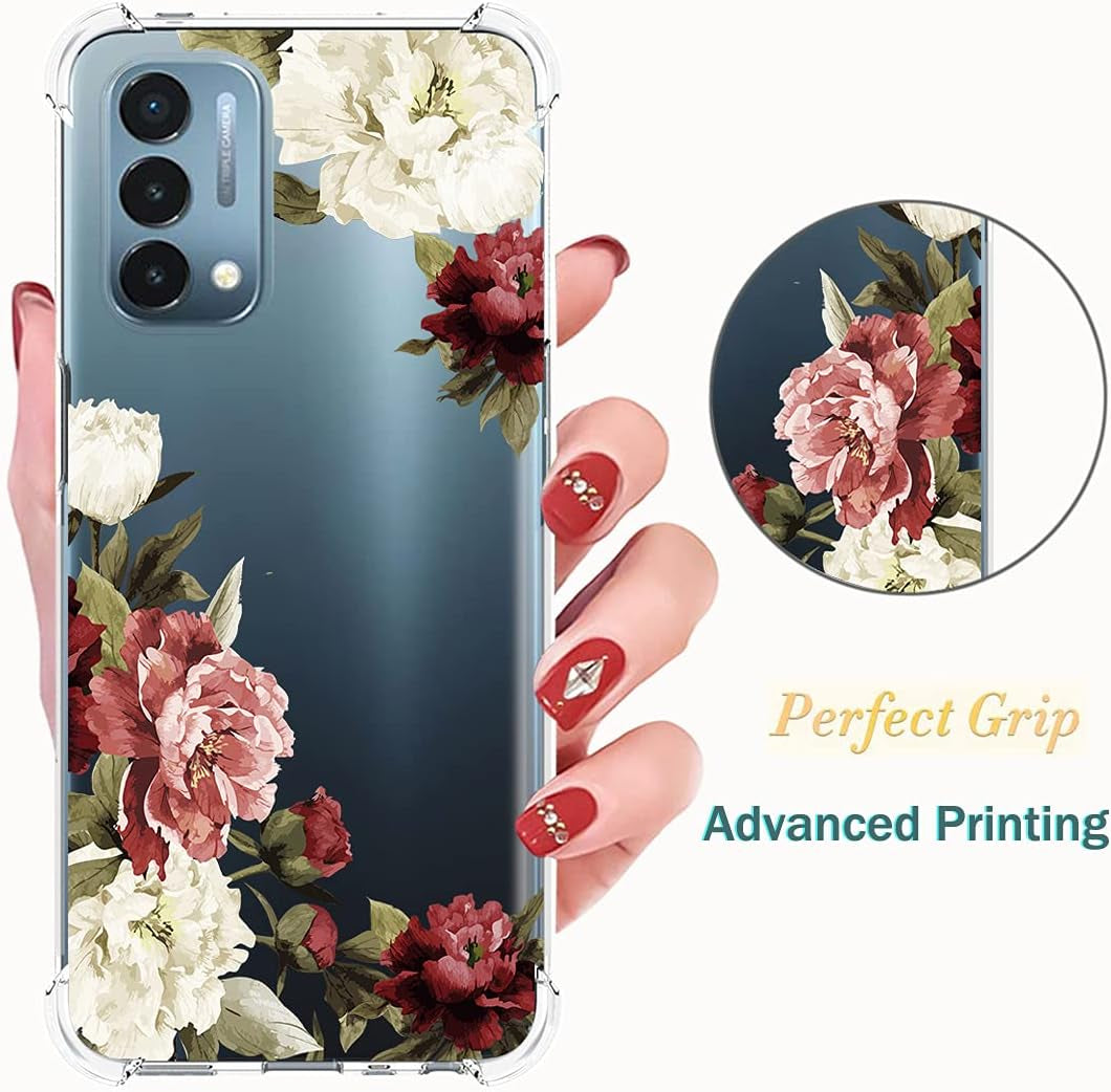 Zoeirc Case for Oneplus Nord N200 5G Case, Oneplus N200 5G Clear Case for Girls Women, Soft TPU Shockproof Protective Transparent Case Cover for Oneplus Nord N200 5G (Blossom Flower)  Zoeirc   