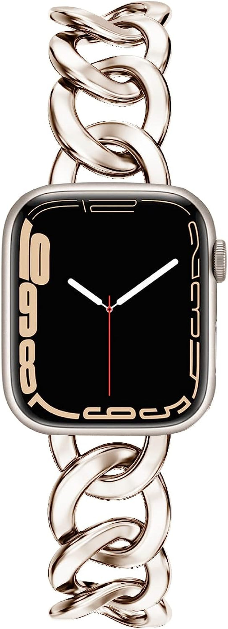 Kolgios 38/40/41/42/44/45Mm Cool Women Chain Metal Smartwatch Bands Compatible for Apple Watch Bands Series 8/7/6/SE/5/4 Adjustment Replacement Watch Bracelet for Iwatch 8/7 Gift for Her  SZ Kager tech starlight 42/44/45mm 