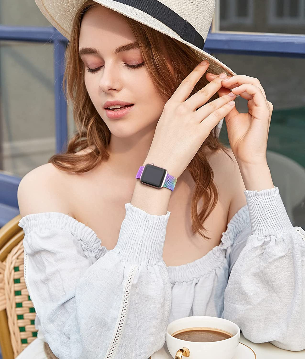 Rabini Magnetic Bands Compatible with Apple Watch Band 40Mm Women 38Mm 41Mm 42Mm 44Mm 45Mm 49Mm Men, Stainless Steel Mesh Metal Adjustable Sport Strap Wristband Iwatch Series 8 7 6 5 4 3 2 1 SE Ultra  Rabini   