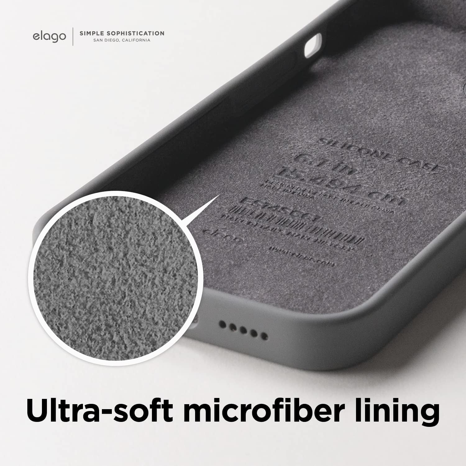 Elago Compatible with Iphone 14 Case, Liquid Silicone Case, Full Body Protective Cover, Shockproof, Slim Phone Case, Anti-Scratch Soft Microfiber Lining, 6.1 Inch (Dark Grey)  elago   