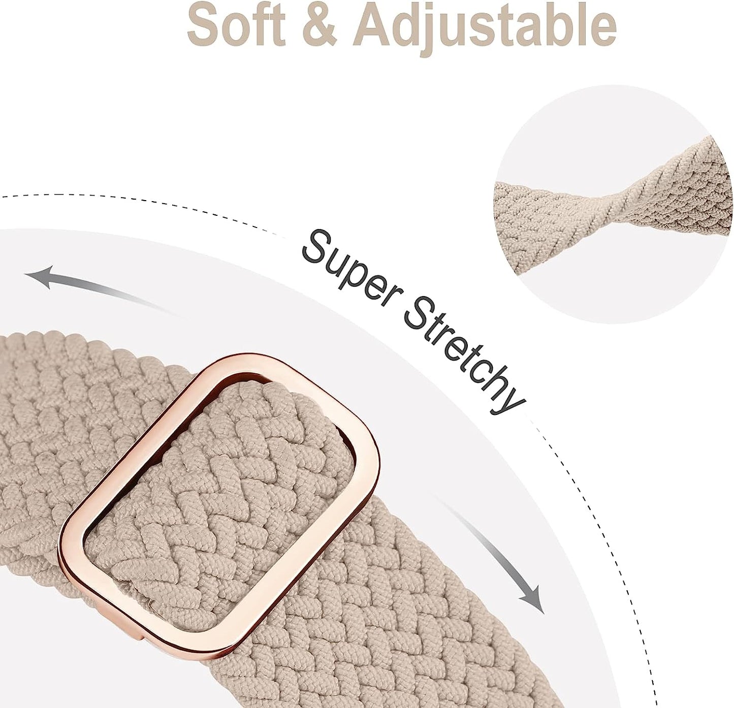 3 Pack Braided Solo Loop Compatible with Apple Watch Band 38Mm 40Mm 41Mm 42Mm 44Mm 45Mm 49Mm for Women Men, Stretchy Straps Elastic Sport Wristbands for Iwatch Series 8 7 6 5 4 3 2 1 SE Ultra  Butifacion   