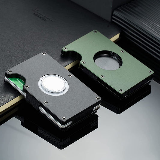 Medrega Airtag Wallet for Men(No Airtag), Minimalist Wallet for Men, Slim Wallet, Metal Wallet with Airtag Holder, Mens Wallet for Air Tag  Medrega   