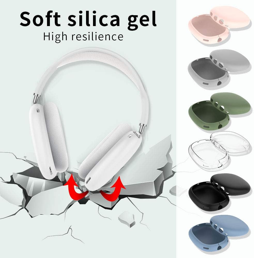 Fitturn Earpads Cover Case Compatible with Airpod Max Wireless Headphone, Silicone Anti-Scratch Protective Case for Airpod Max, Earcup Protectors Enrich Color & Prevent Earphones from Bumping (White)  FitTurn   