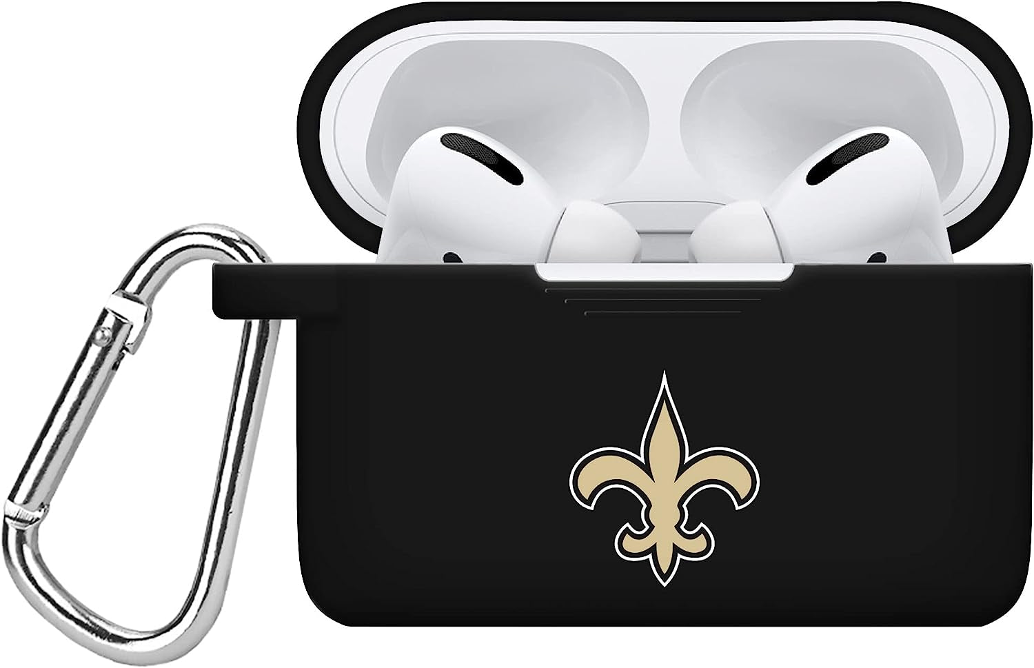 GAME TIME Tampa Bay Buccaneers Silicone Case Cover Compatible with Apple Airpods Pro Battery Case (Black)  Game Time New Orleans Saints - Black  