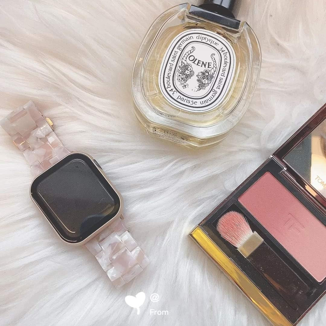 LINKWOW Compatible with Apple Watch Band 45Mm 42Mm 44Mm 49Mm 38Mm 40Mm 41Mm, Dressy Cute Resin Strap Bracelet Iphone Watch Band for Series Ultra/8/7/6/5/4/3/2/1/Se/Se2 Women Men  LINKWOW   