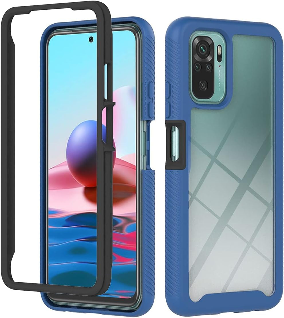Redmi Note 10 Case, Redmi Note 10S Case, Gift_Source Hybrid Soft Silicone and Hard PC Case Slim 2 in 1 Shockproof Cover Clear Back Shell for Xiaomi Redmi Note 10/Redmi Note 10S 6.43"[Black]  Gift_Source U101-Blue Xiaomi Redmi Note 10/Redmi Note 10S 