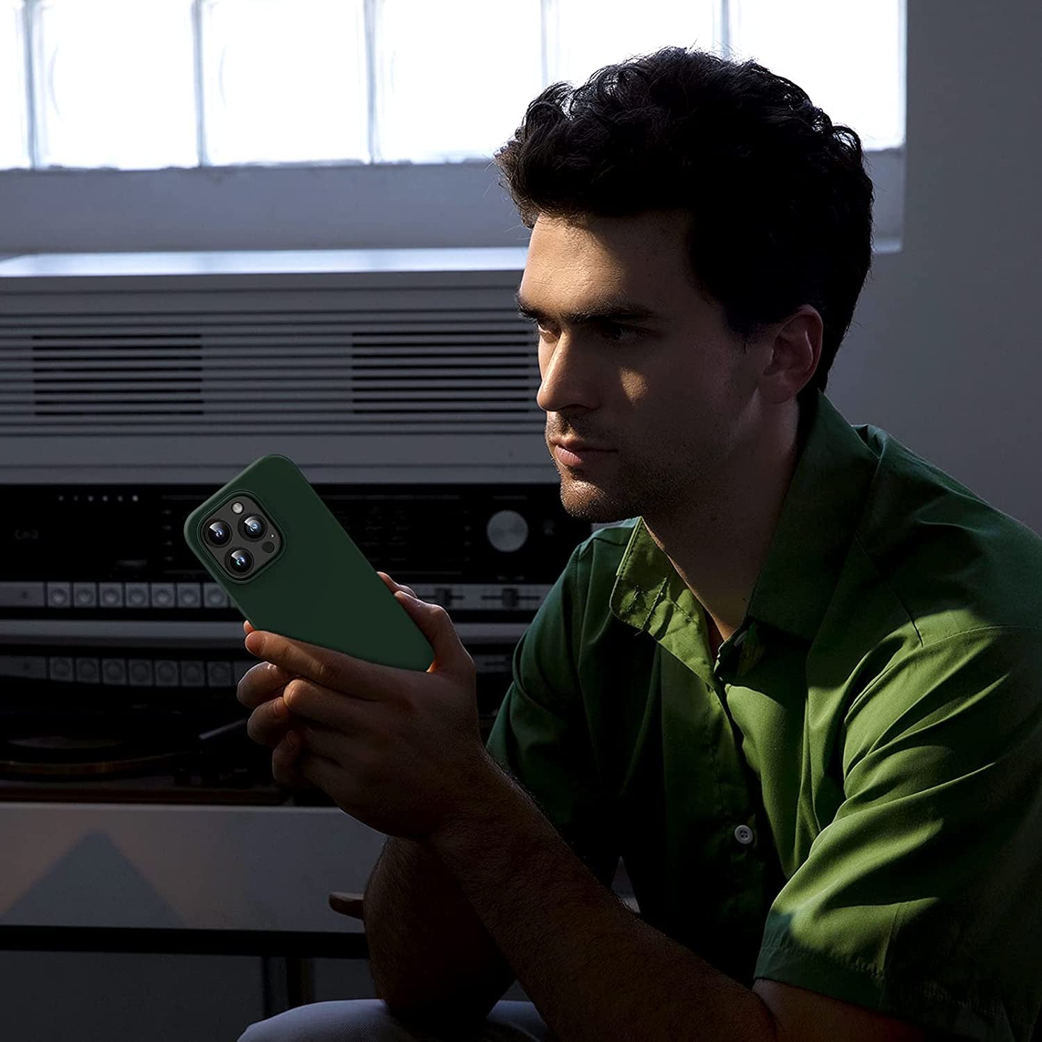 TOCOL [5 in 1 Designed for Iphone 14 Pro Case, with 2 Pack Screen Protector + 2 Pack Camera Lens Protector, Liquid Silicone Phone Case 6.1 Inch, [Anti-Scratch] [Drop Protection], Alpine Green  TOCOL   