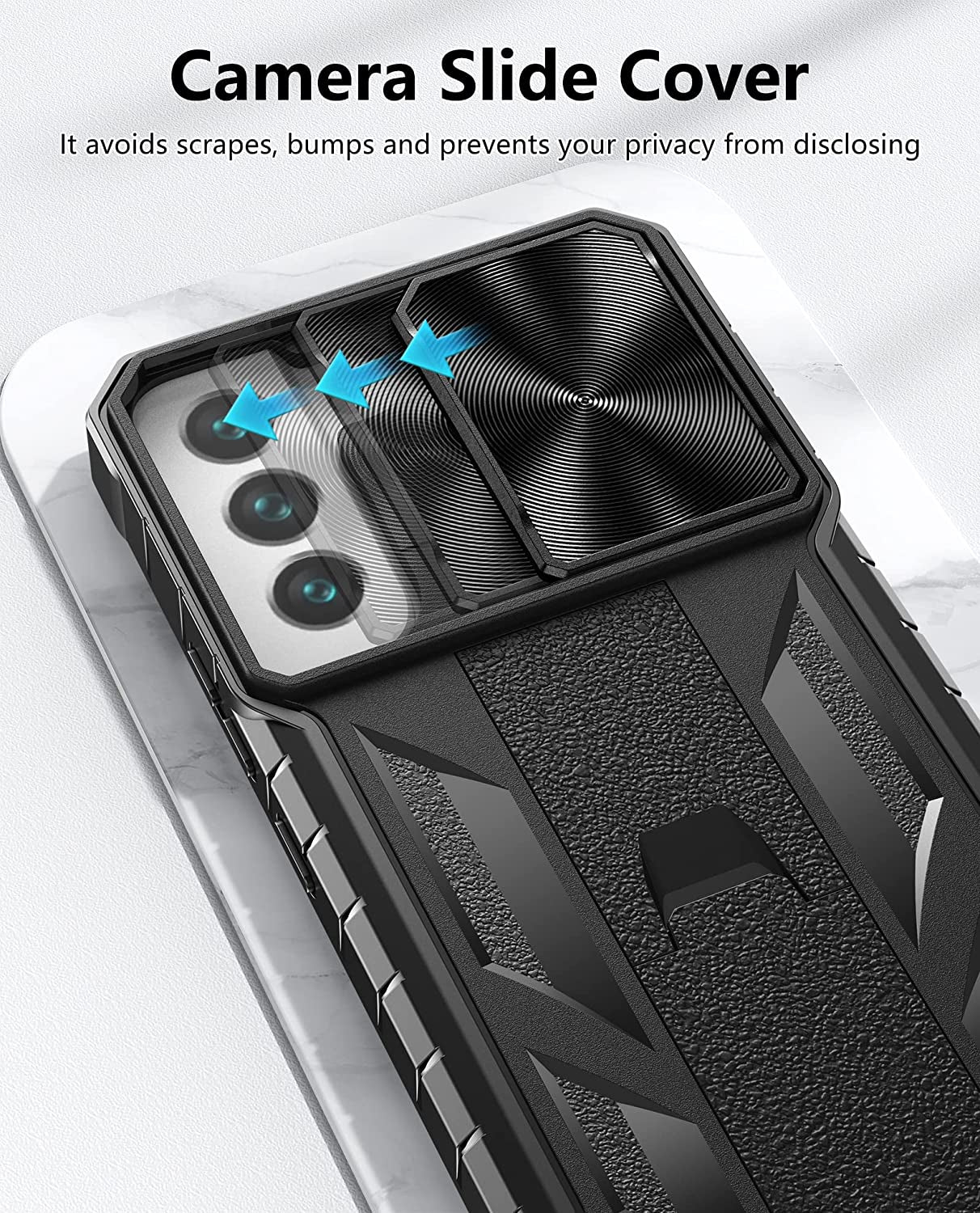 WTYOO for Samsung Galaxy S22 Protective Case: Military Grade Drop Proof Protection Mobile Cover with Kickstand | Rugged Shockproof TPU Matte Textured | Sturdy Cell Phone Bumper  WTYOO   