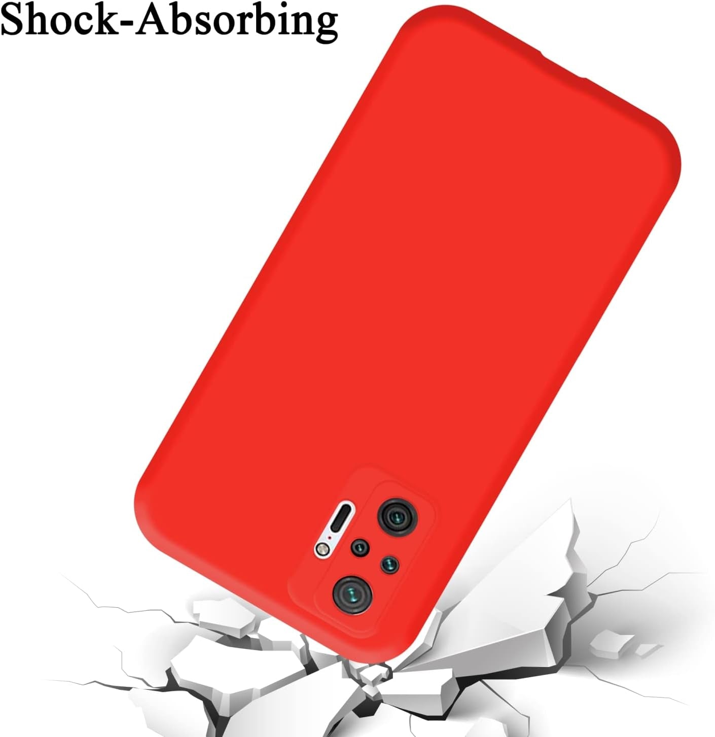 Cadorabo Case Compatible with Xiaomi Redmi Note 10 Pro in Liquid RED - Shockproof and Scratch Resistant TPU Silicone Cover - Ultra Slim Protective Gel Shell Bumper Back Skin  Cadorabo   