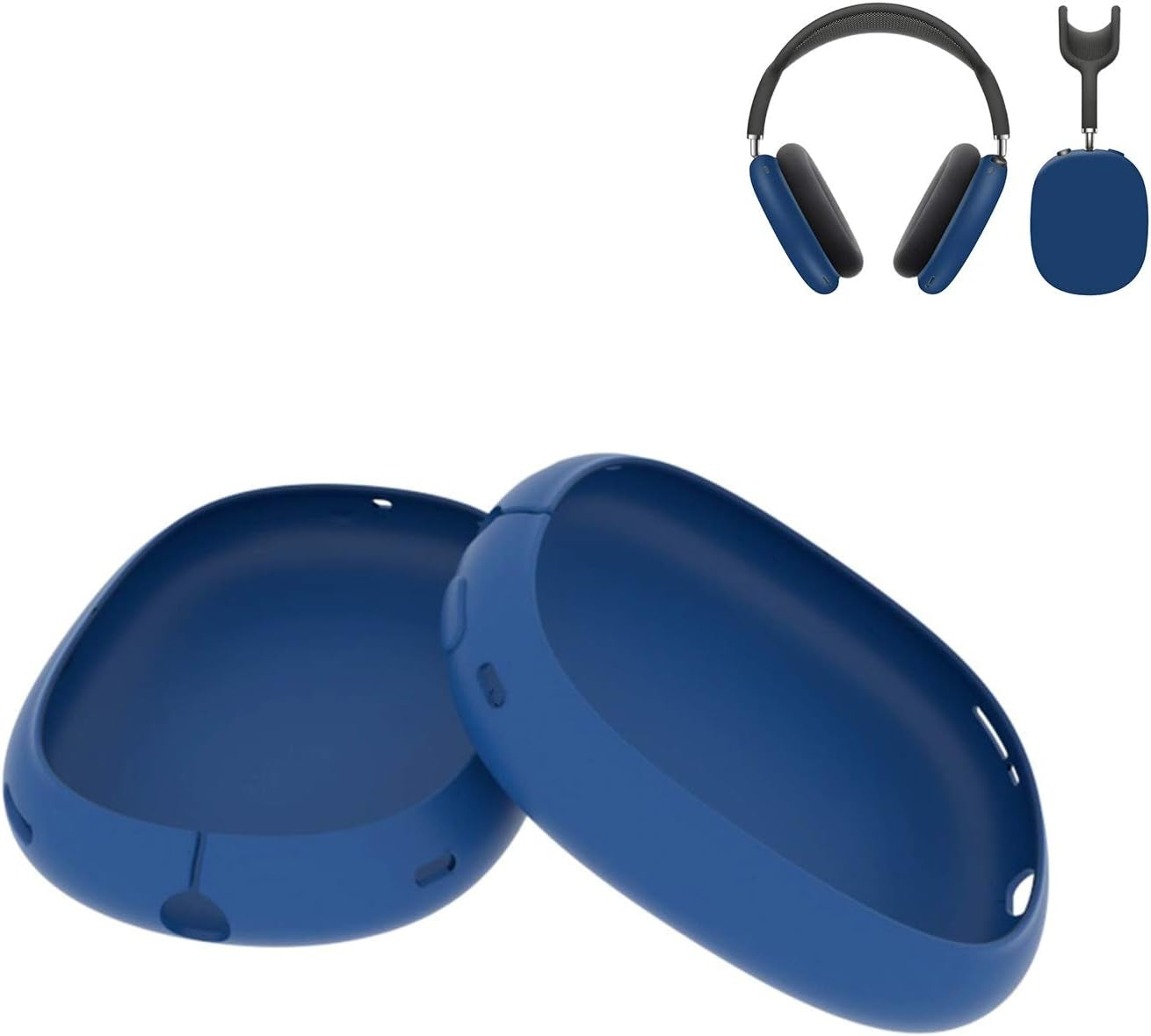 LLOHOOCC Silicone Cover for Apple Airpod Max Headphones, Anti-Dust,Scratch Proof Airpods Max Case Cover,Earcup Protector,Headset Speakers Skin Protector (Midnight Blue)  LLOHOOCC   