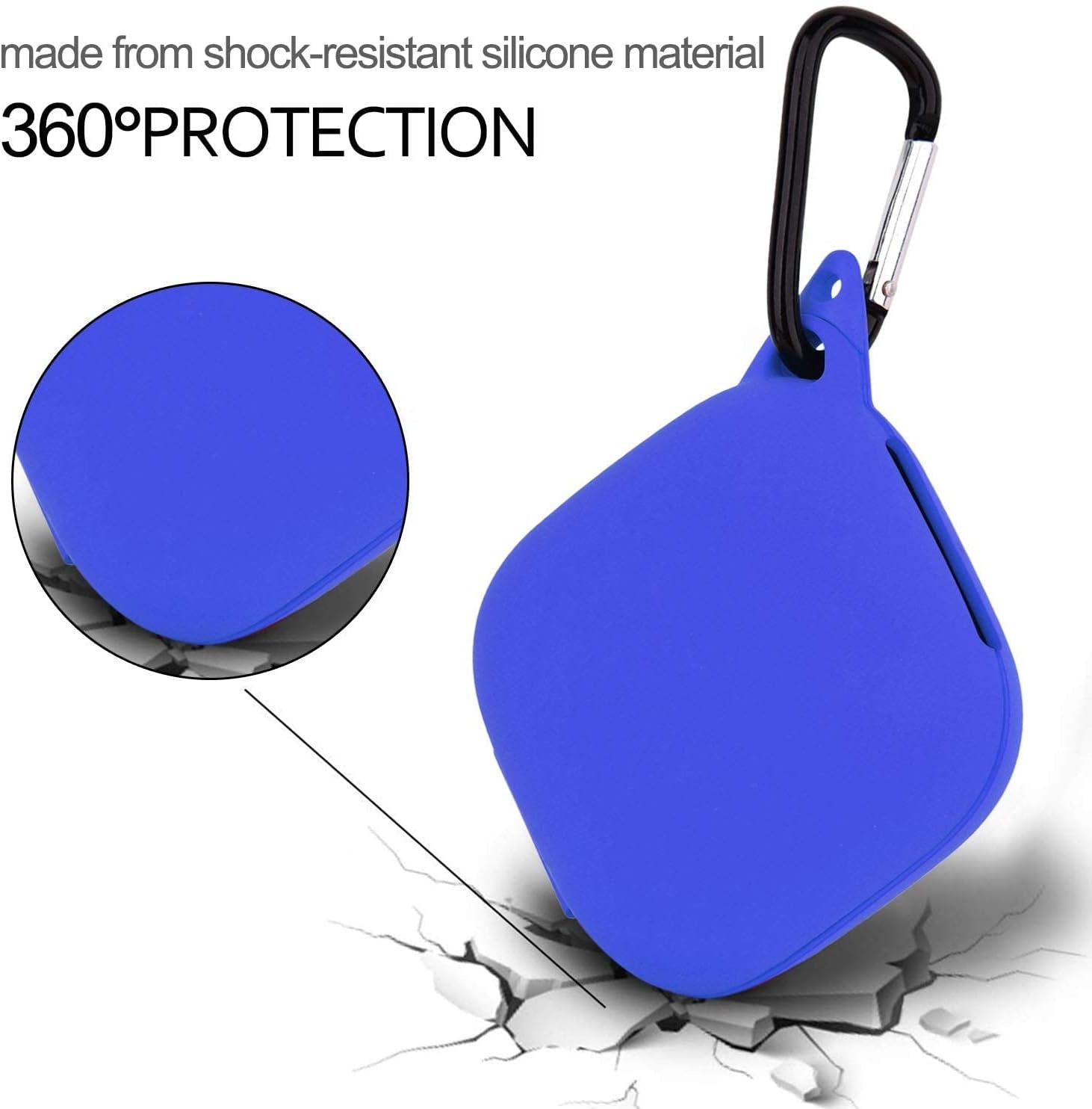 TOROTOP Case Compatible for Powerbeats Pro Case Cover,Anti-Lost & Shockproof Easy Carrying Silicone Case Accessories with Keychain and Soft Portable Storage Travel Carrying Case(Navy Blue)  TOROTOP   