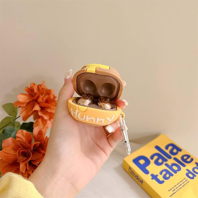 Soft Silicone Skin Cute Case for Samsung Galaxy Buds 2 2021/ Galaxy Buds Pro 2021/ Galaxy Buds Live 2020, Shock-Absorbing Case Cover Accessories with Keychain  JLHYYXH   