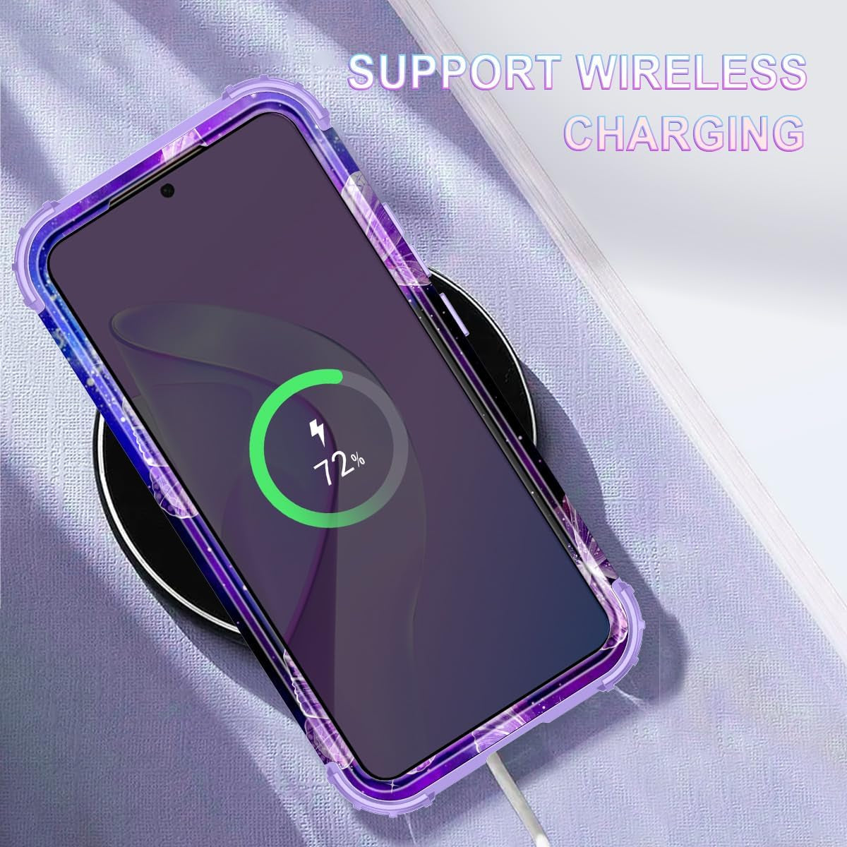 Casetego Compatible with Galaxy S22 plus 5G Case,Floral Three Layer Heavy Duty Sturdy Shockproof Full Body Protective Cover Case for Samsung Galaxy S22 plus 5G,Butterfly  Casetego   