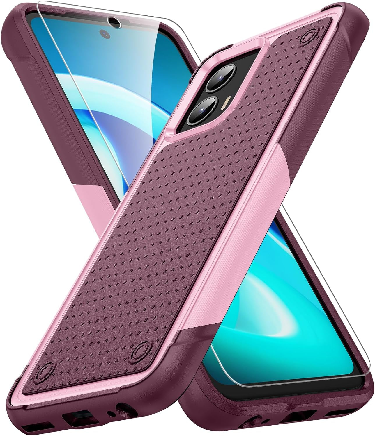 Warsia for Moto G 5G 2023 Case,Motorola G 5G 2023 Case with Screen Protector[Military Grade Drop Tested] Heavy-Duty Tough Rugged Shockproof Protective Case for Motorola Moto G 5G 2023, Green  BOYOSS Yz Pink Red  