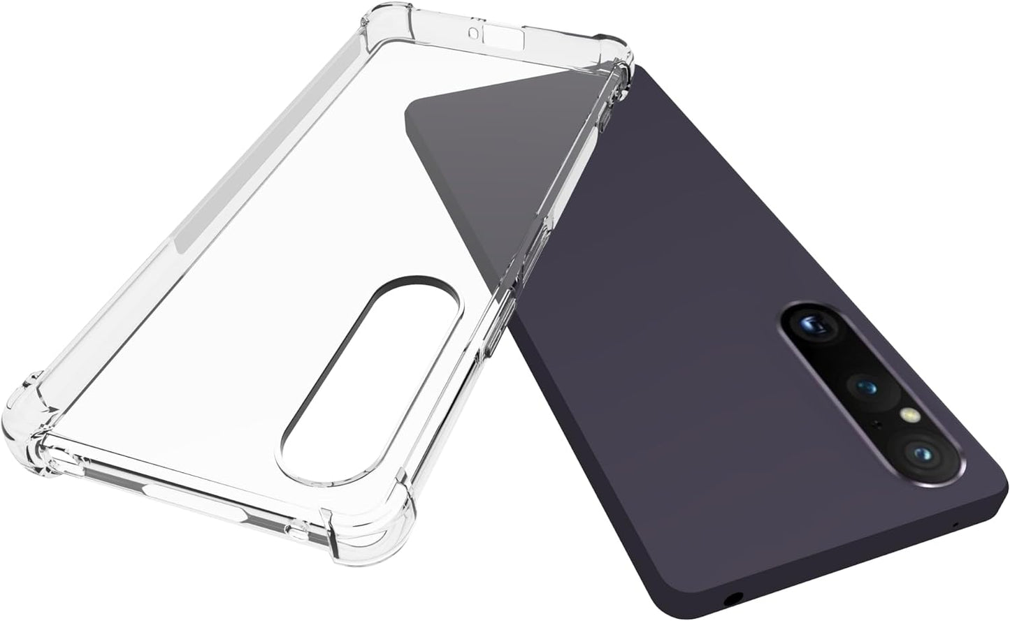 Jioeuinly for Sony Xperia 1 V Case Compatible with Sony Xperia 1 V Phone Case Cover [Adhesive Folding Support] [Shockproof Protection] Clear  jioeuinly   