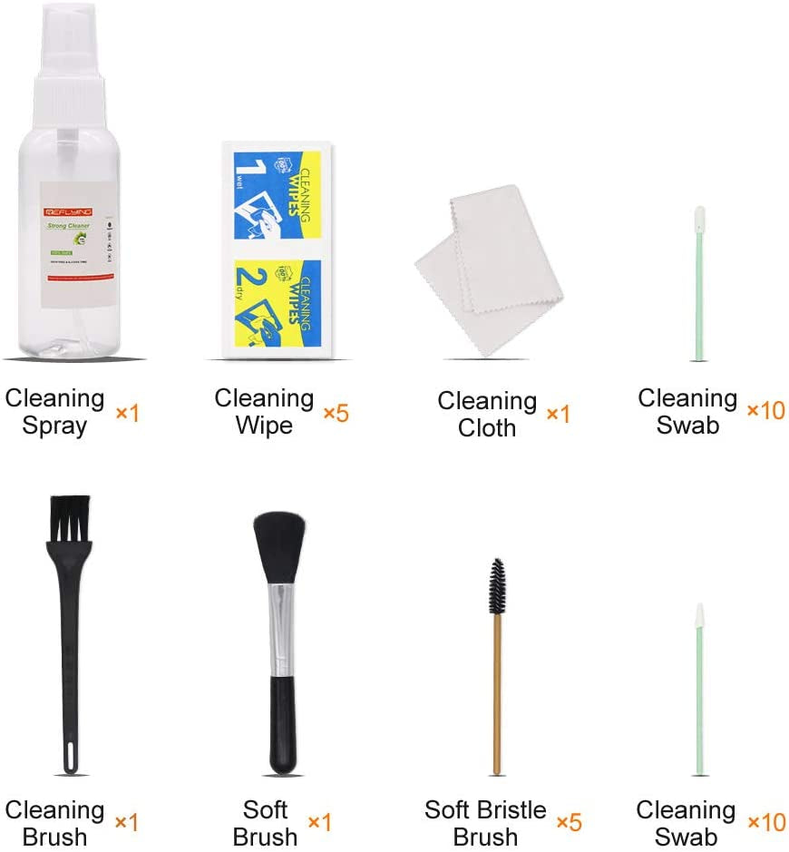 Phone Cleaning Kit, Airpod Cleaner Kit Screen Cleaner Kit with Cleaning Swabs for Smartphones, Cameras, Keyboards, Headphones and Tablets, Compatible with Airpods Pro/Airpods 2/Airpods 1  REFLYING   