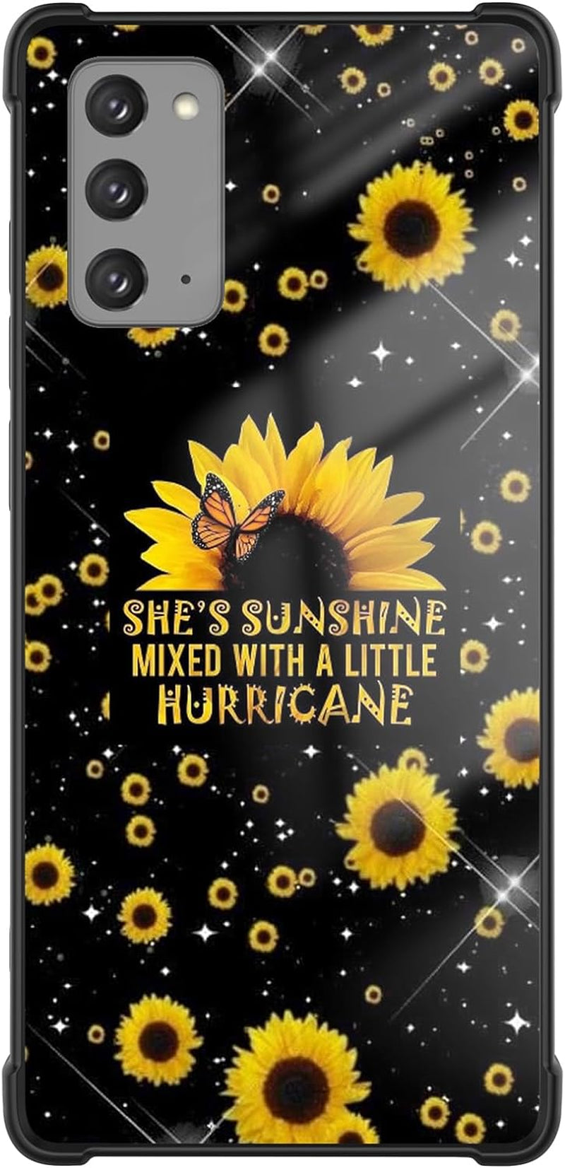 Tnarru for Samsung Galaxy Note 20 Case with Kickstand [Military Grade Drop Protection][Non-Slip] Scratchproof Shockproof Protective Phone Case for Samsung Galaxy Note 20 -Broken Pattern  Tnarru Sunflower A  