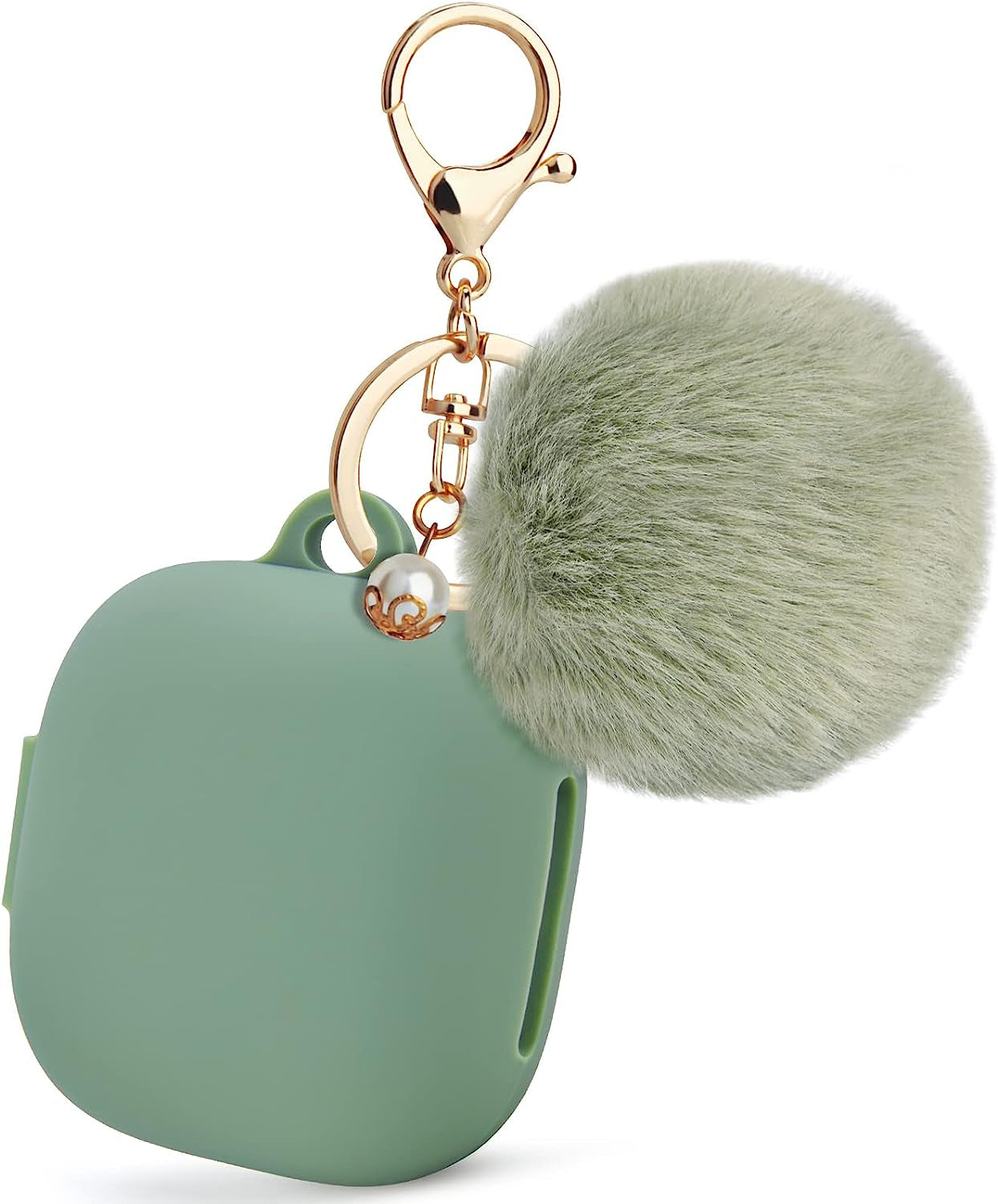 Beats Fit Pro Case Cover, Filoto Silicone Beats Fit Pro Earbuds Case for Women with Cute Pompom Keychain Shockproof Protective Case Accessories (Rose Gold)  Kerle Cactus Green  