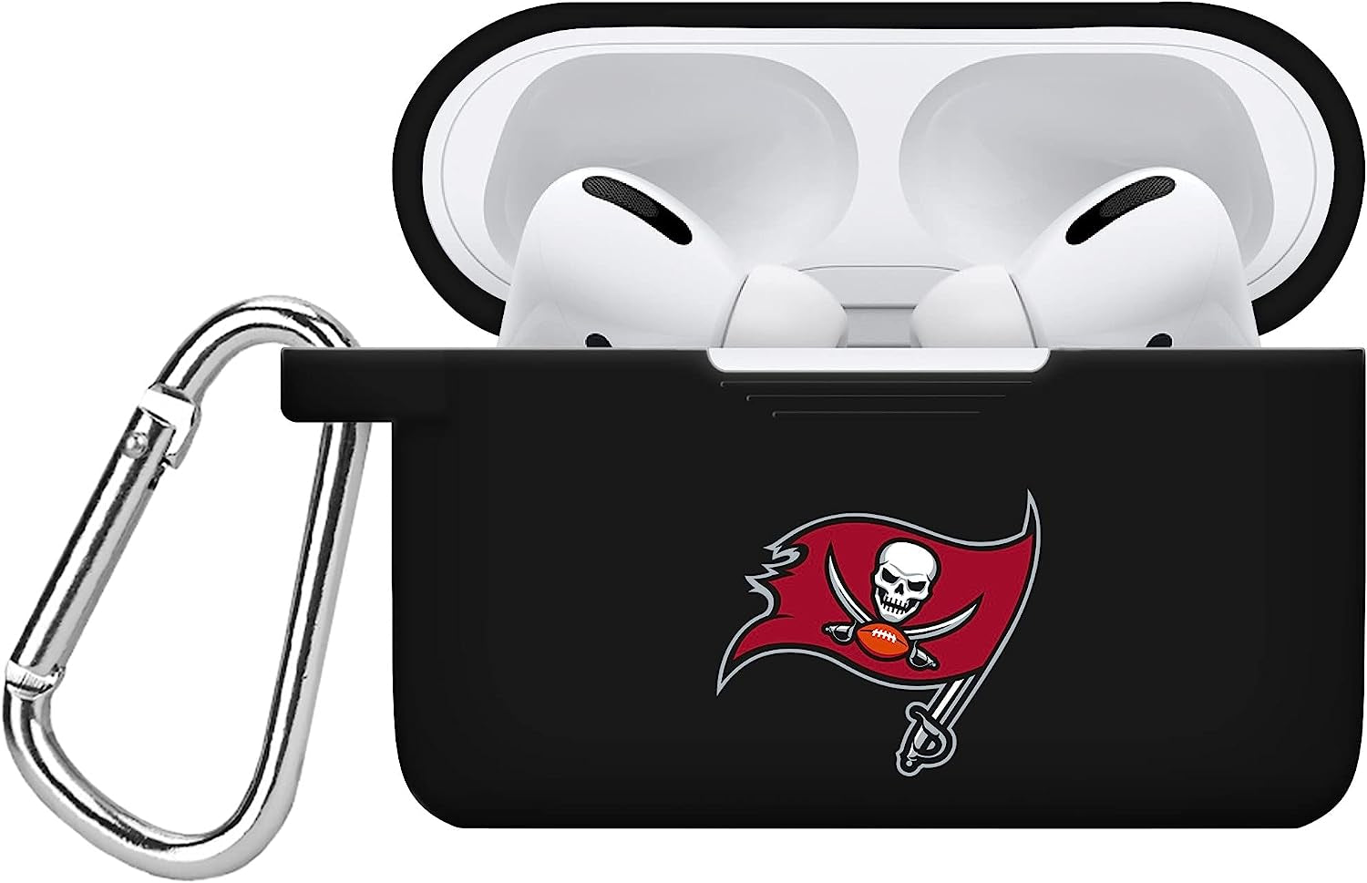 GAME TIME Tampa Bay Buccaneers Silicone Case Cover Compatible with Apple Airpods Pro Battery Case (Black)  Game Time   