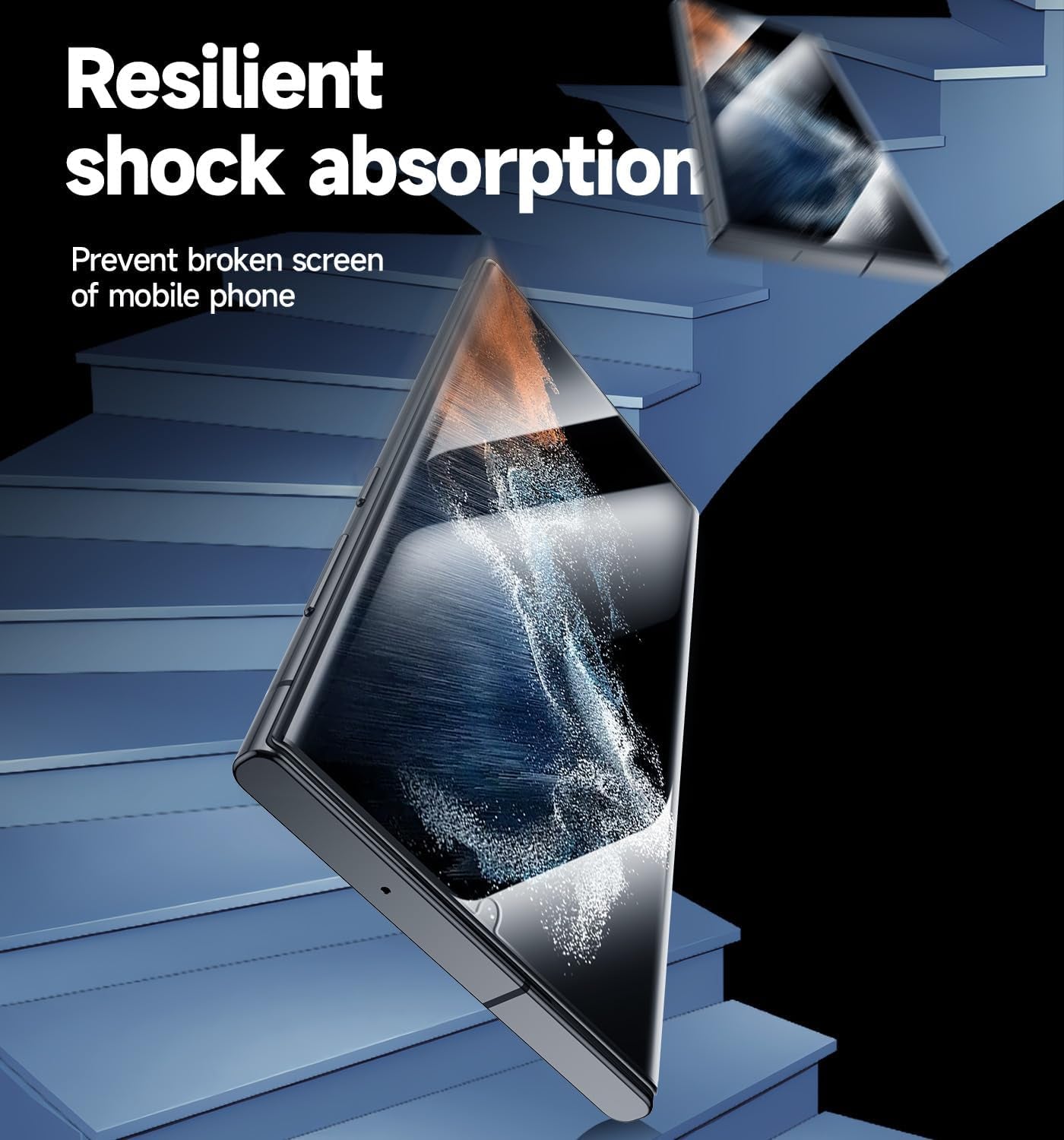 MAGIC JOHN 2 Pack for Samsung Galaxy S22 Ultra Screen Protector [Ceramic Film] Not Glass 6.8 Inch,[100% Fingerprint ID Compatible] Easy Installation Tray, 3D Curved, Bubble Free, Scratch Proof, HD Clear, Case Friendly  MAGIC JOHN   