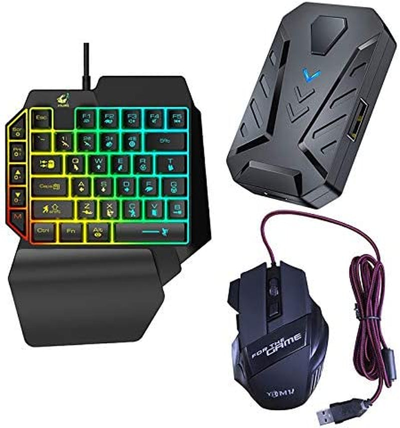 Bobotron 3 in 1 Gaming Keyboard Mouse Converter Combo for Smartphone PC PUBG Mobile Game Accessories  UANG   