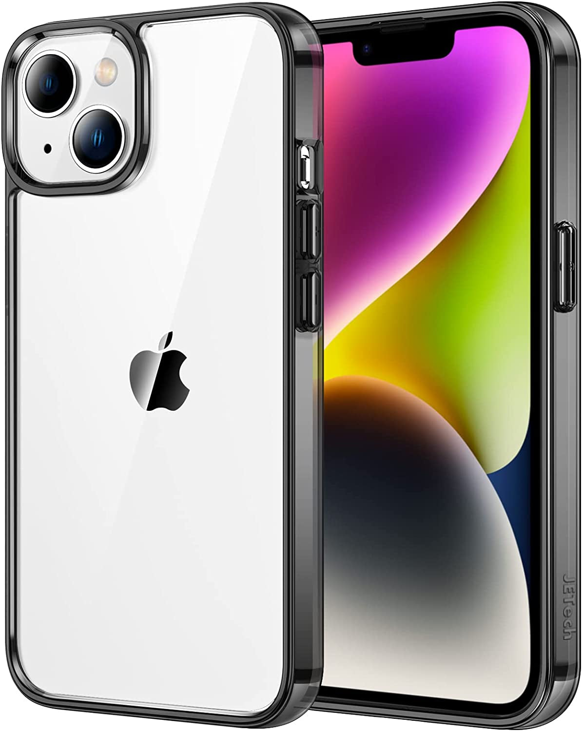 Jetech Case for Iphone 14 plus 6.7-Inch, Shockproof Phone Bumper Cover, Anti-Scratch Clear Back (Black)  JETech   