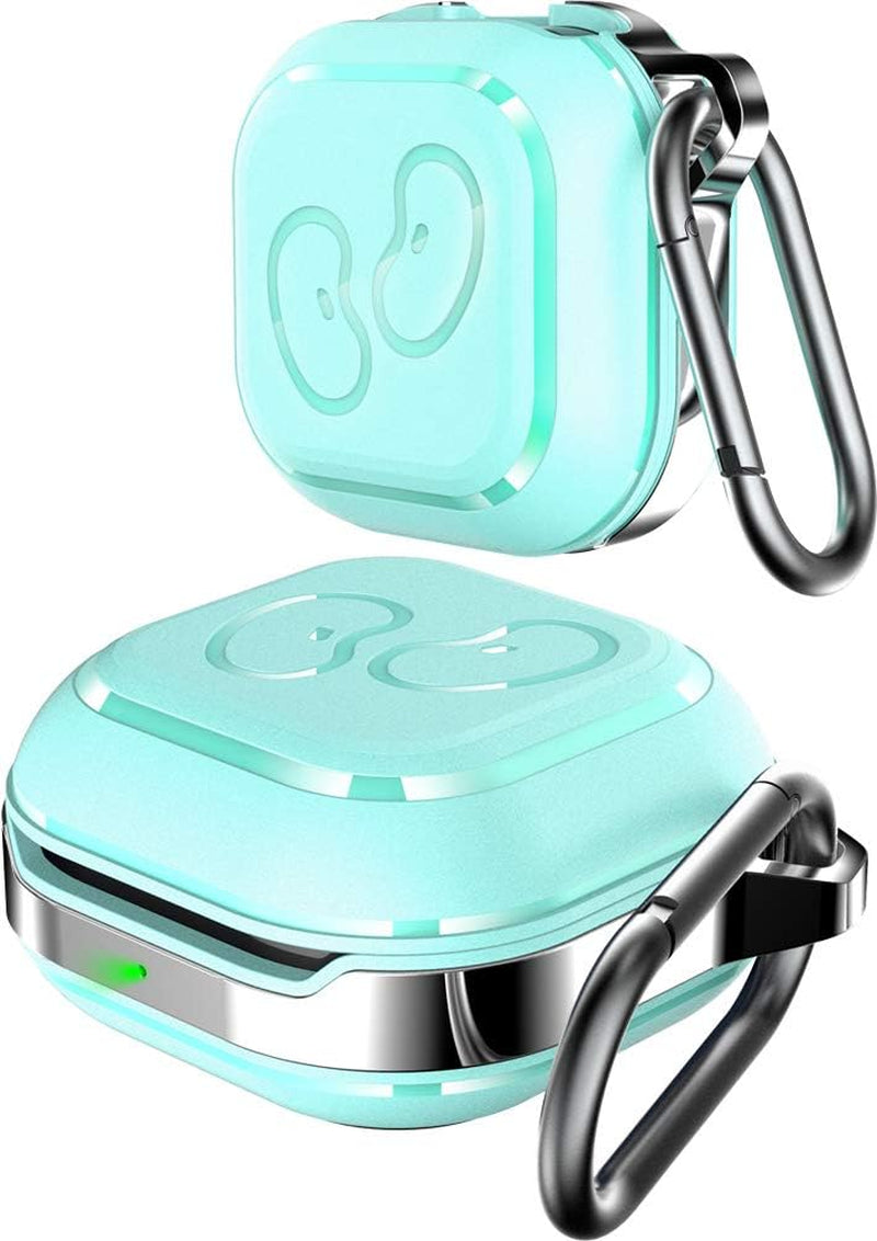 HALLEAST for Galaxy Buds 2 Pro Case/Galaxy Buds 2 Case/Galaxy Buds Pro Case/Buds Live Case Cover, TPU Carrying Case for Women Girl (Support Wireless Charging), Cute Pink  HALLEAST Mint Green  