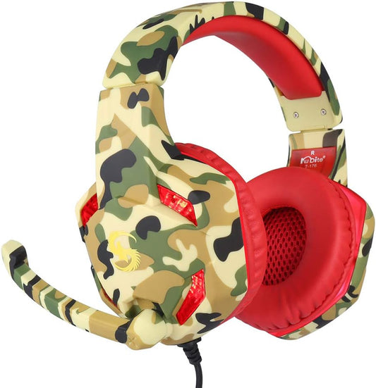 Docooler Gaming Headset 3.5Mm+Usb Plug Over-Ear Headphone with Adjustable Microphone Volume Control for PC Laptop Smart Phone  Docooler   