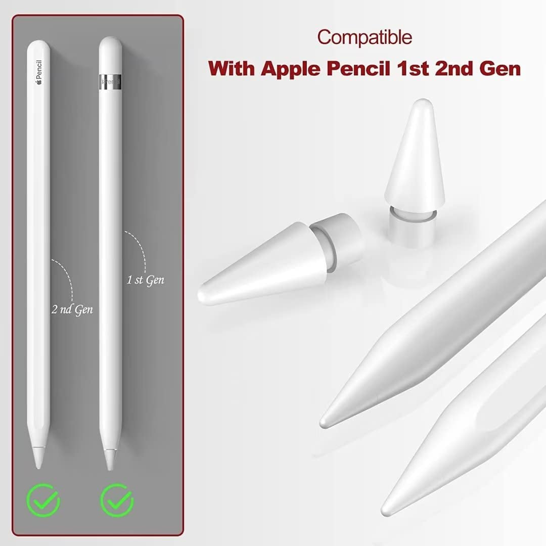 Alikiai 4 Pack Tips for Apple Pencil,Stylus Tips,Pencil Tips for Ipad,Replacement Pen Nibs Compatible with Ipad Air Mini Pro Apple Pencil 1St & 2Nd Generation  Alikiai   