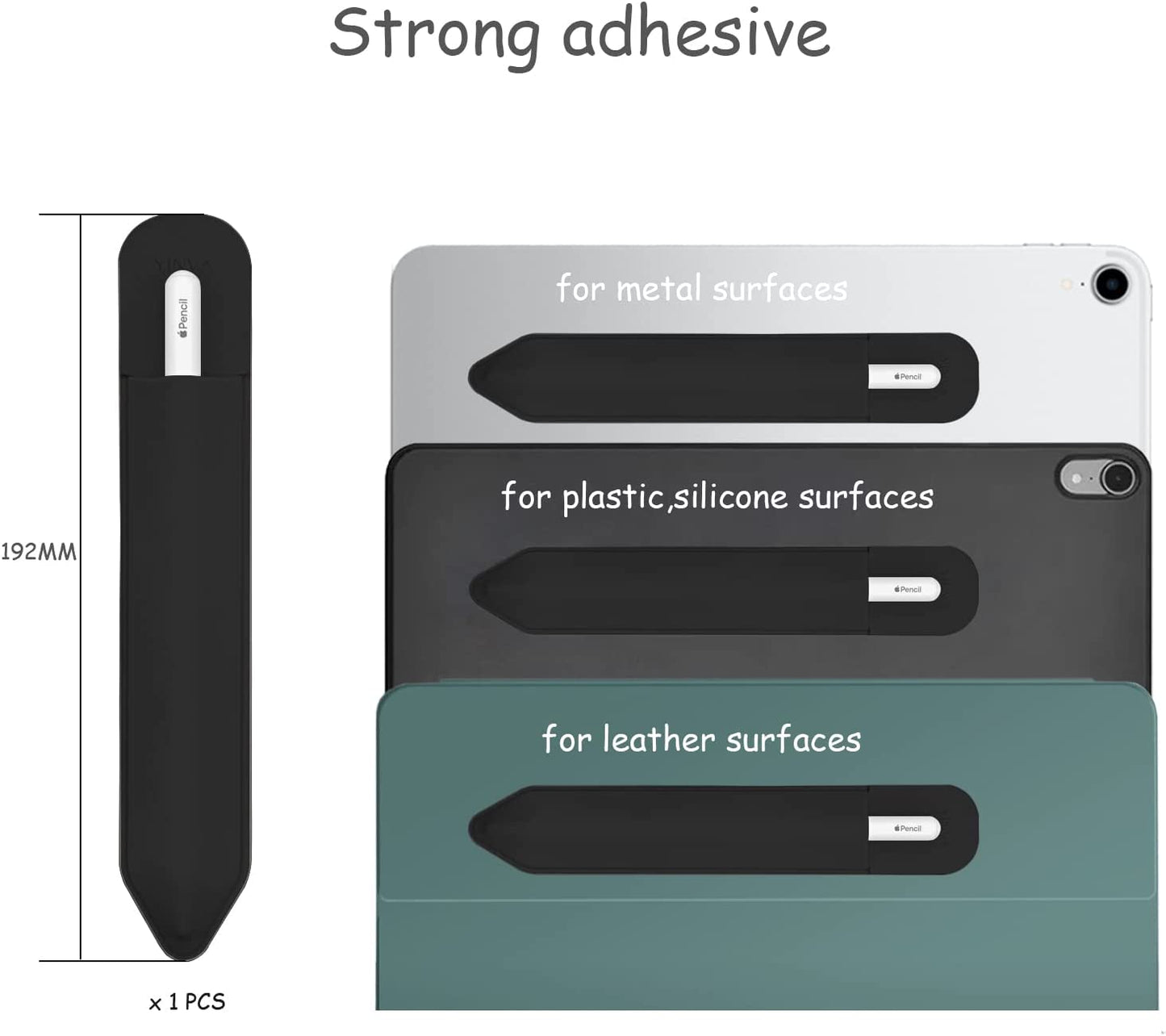 YINVA Pencil Holder Compatible with Apple Pencil 2Nd Generation and 1St Gen, Elastic Pencil Pouch Accessories Design for Ipad and Stylus (Black)  YINVA   