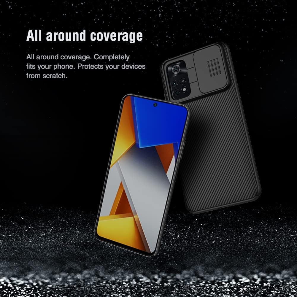 SZAMBIT Case with Camera Protection Compatible for Xiaomi Poco Series,With Camera Slide Cover,Anti-Fingerprint,Ultra Thin Hard PC Shockproof Bumper Case Compatible with Xiaomi Poco F5 Pro,Black  SZAMBIT   