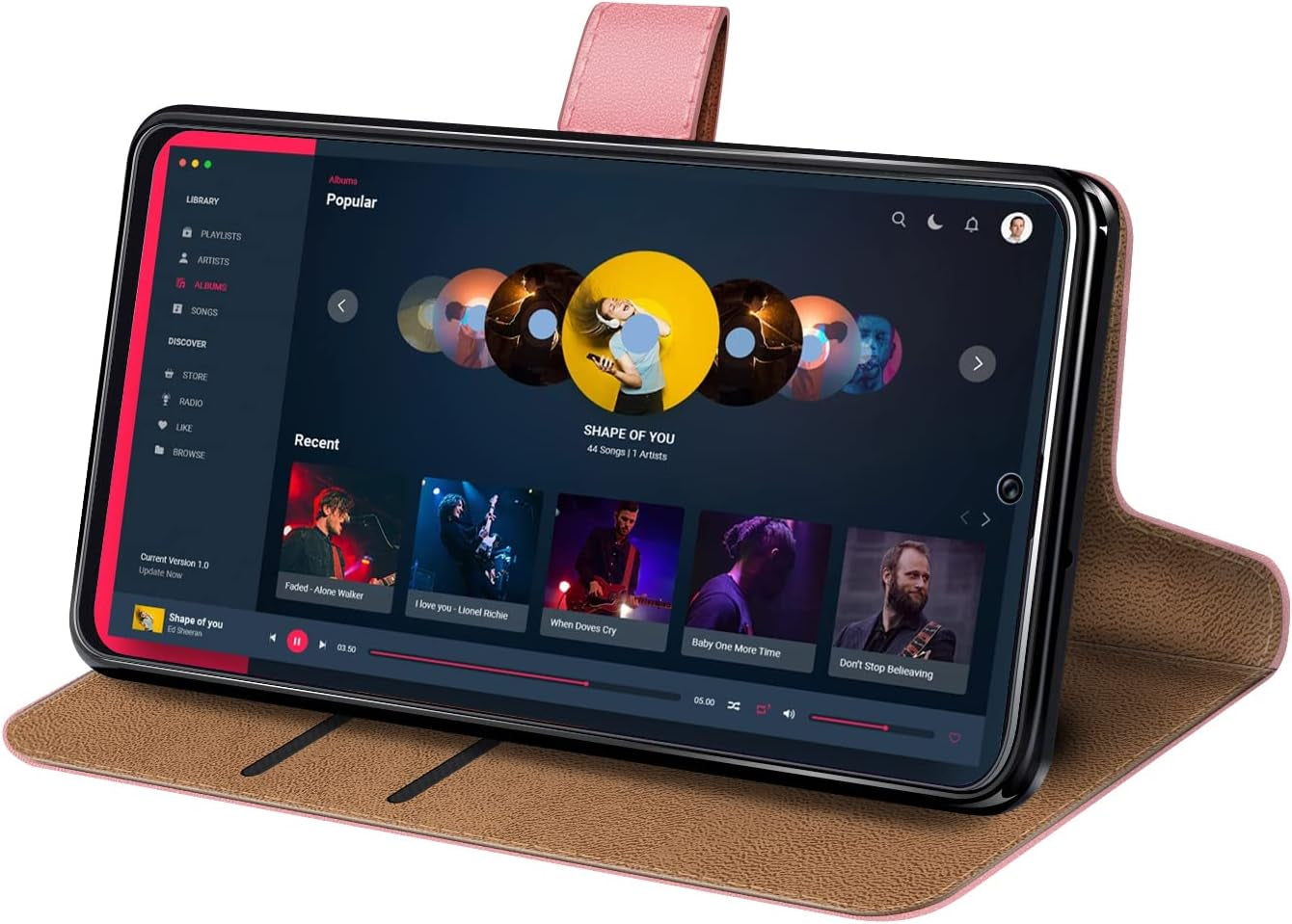 For LG V30 Case, Premium Magnetic PU Leather Cover with Card Holder and Kickstand, Fashion Flip Case for LG V30+ 6 Inches  MILEGAO   