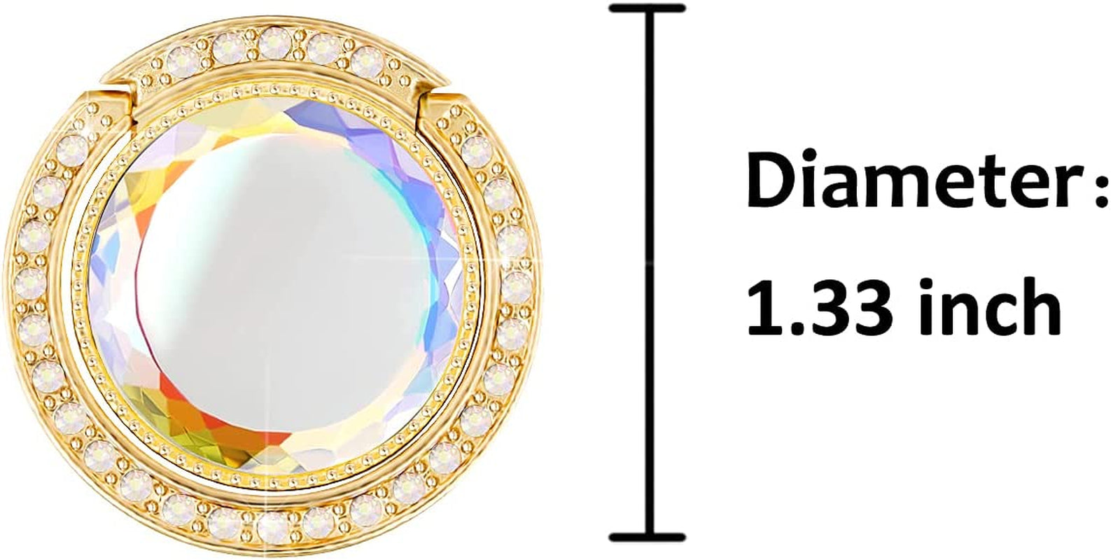 Lenoup Glitter Bling Bling Phone Ring Holder,Sparkle Phone Ring Grip Artificial Stand with Flat Diamond,Flat Rhinestone Cell Finger Ring for Phones,Pad(Gold)  lenoup   