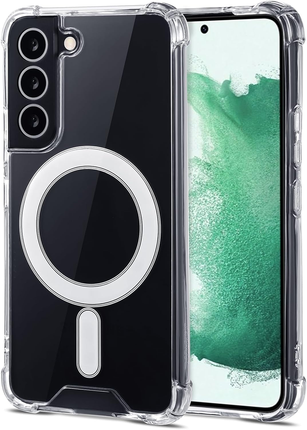 Jprotect Magnetic Case for Samsung Galaxy S22 plus for Magsafe Case/Shockproof Samsung S22 plus Case for Magsafe Transparent/Clear Phone Case Funda Para Samsung Galaxy S22 plus Case Magnetic  JProtect   