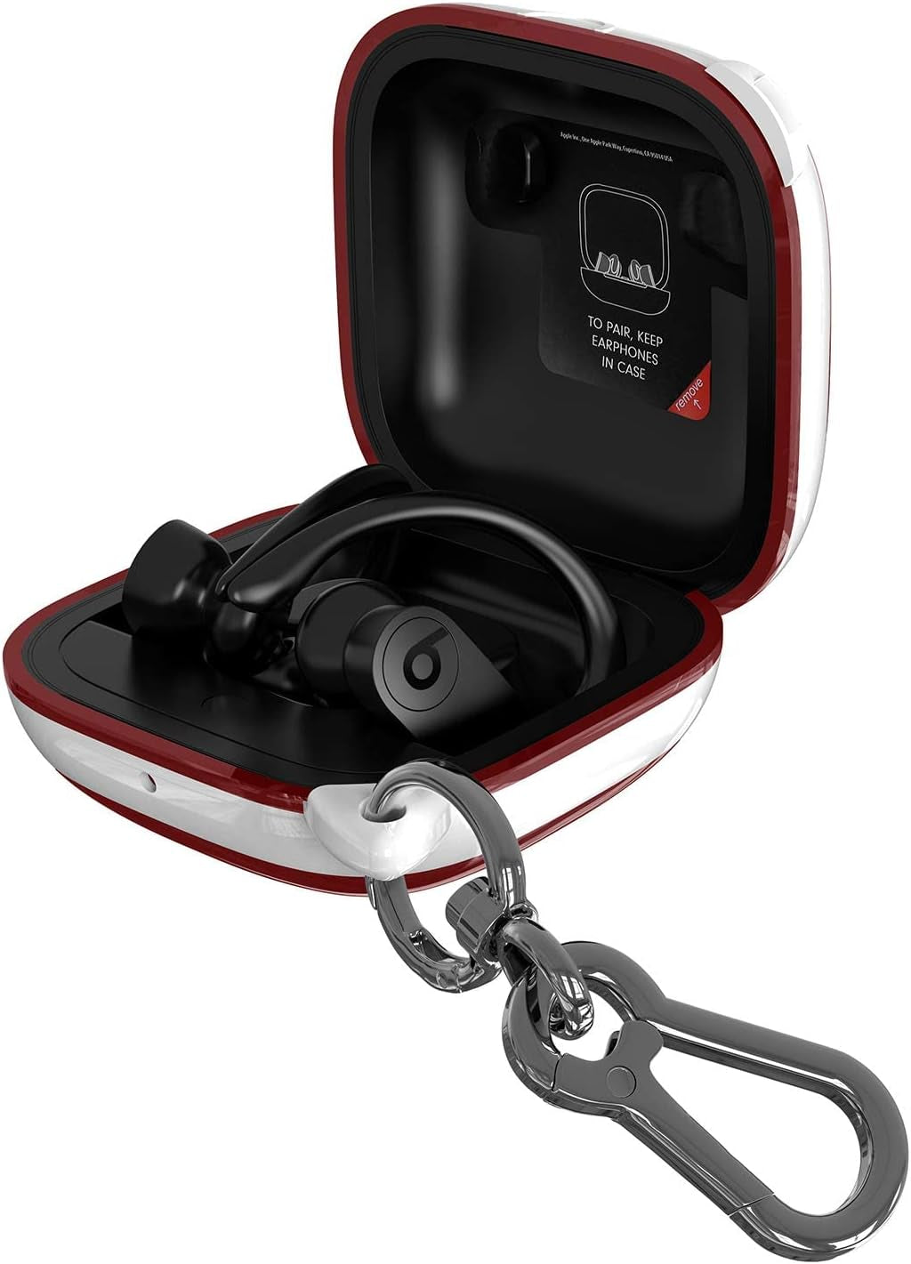 ANKASI Compatible Powerbeats Pro Case Cover,Full Protective Shockproof Anti-Slip Silicone Case for Beats Powerbeats Pro 2019(Black Edge+Yellow)  ANKASI white Edge+Burgundy  