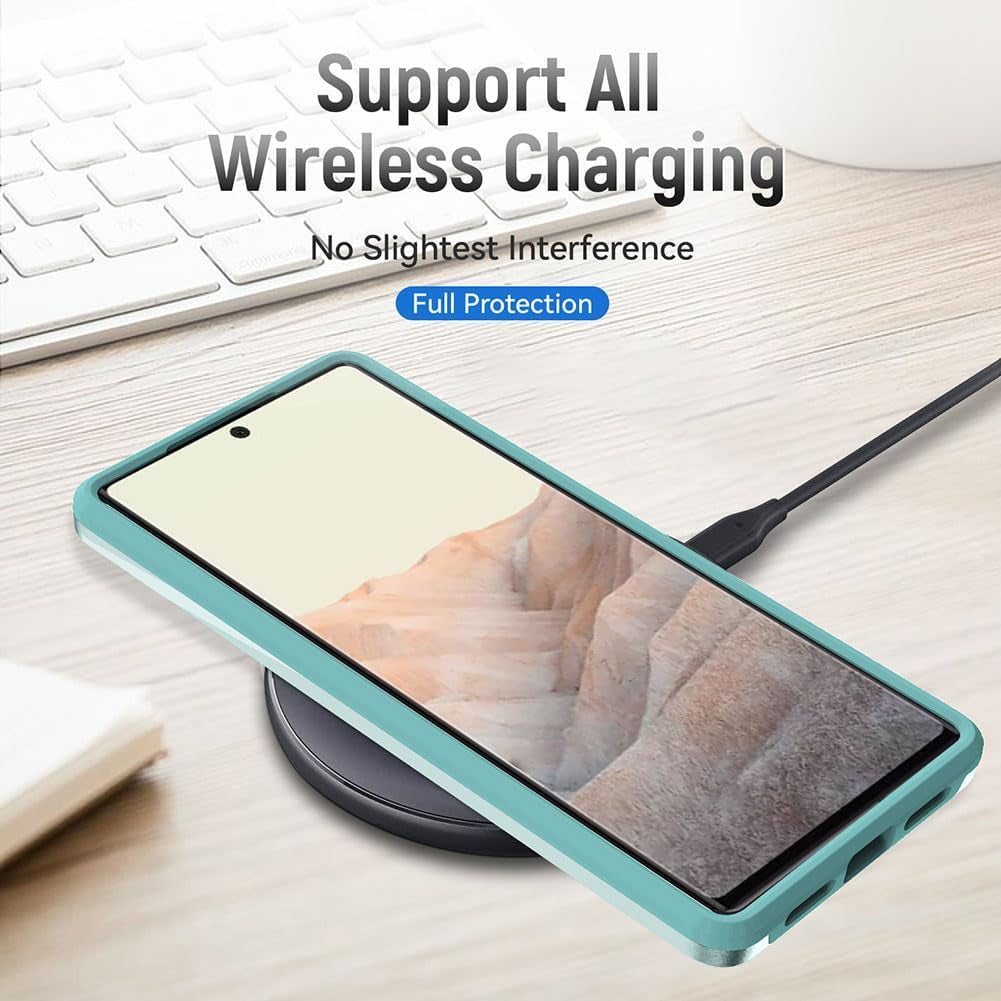 KANCIKOO Google Pixel 6 Pro Case(Not FIT for Pixel 6/6A) Heavy-Duty Shockproof Military-Grade Wireless Charging Support Phone Case for Google Pixel 6 Pro(2021) 6.67"(Green)  JShuifan   