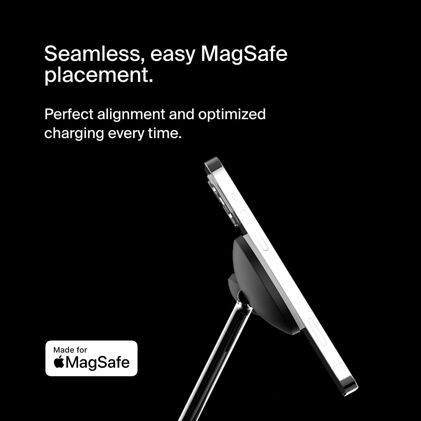 Belkin Magsafe 3-In-1 Wireless Charging Stand - 2ND GEN W/ 33% Faster Wireless Charging for Apple Watch - Iphone 14, 13 & 12 Series & Airpods - Magsafe Charging Station for Multiple Devices - Black  Belkin   