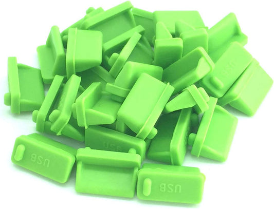 Speedda Rubber USB a Type Female anti Dust Cover Protector Plugs Stopper Cover 26 Pcs Green  SpzcdZa   