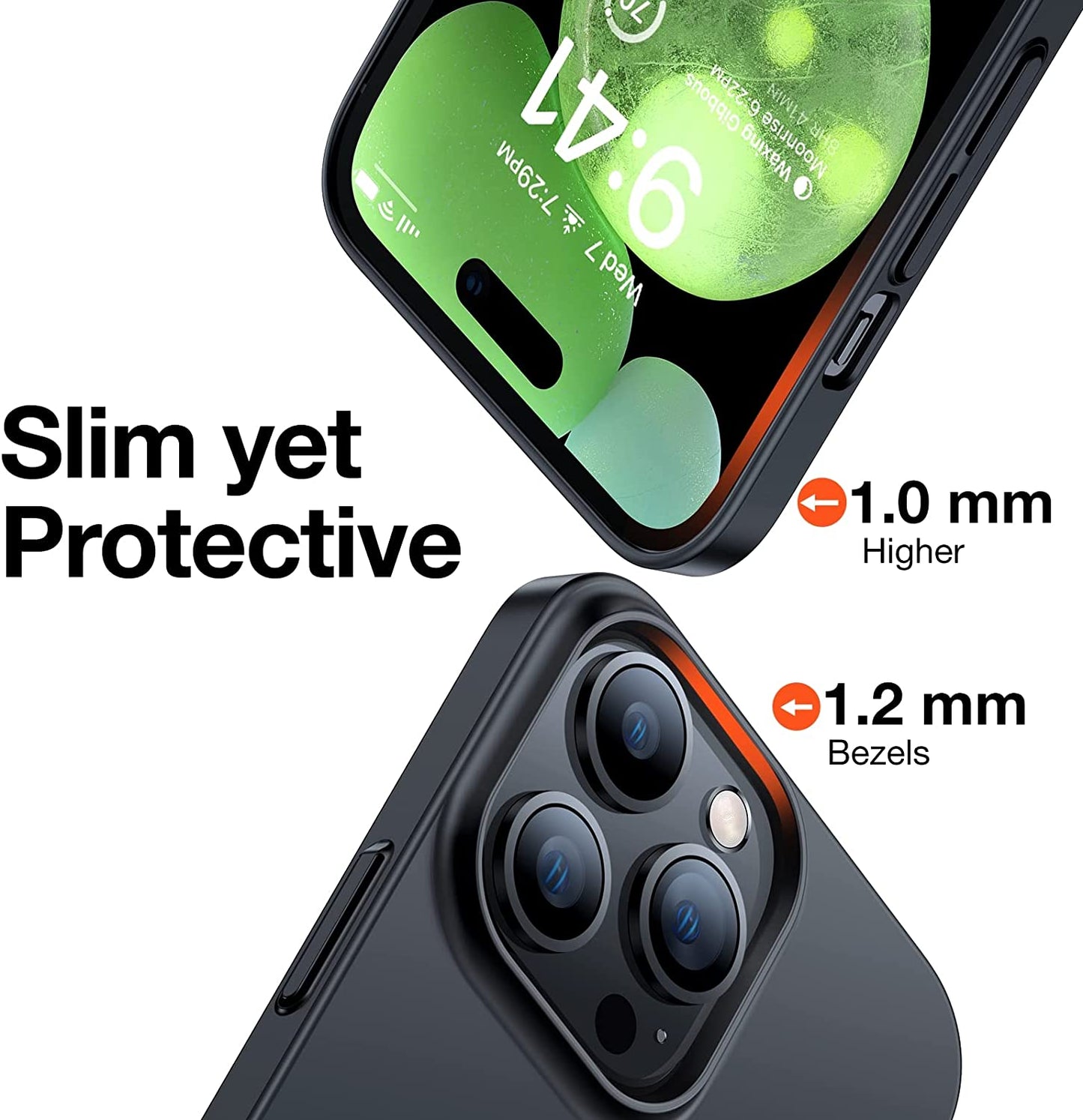 TORRAS Magnetic Slim Fit Designed for Iphone 12 Case & Iphone 12 Pro Case with Magnetic Invisible (Compatible with Magsafe) (Velvety Feel) for Iphone 12 Phone Case 6.1 Inch, Black  TORRAS   