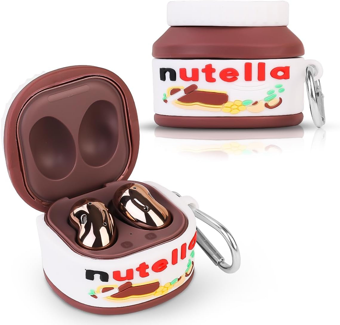 Suublg Silicone Earbuds Case Protective Cover with Keychain for Samsung Galaxy Buds2 Pro Earbuds(2022) /Galaxy Buds 2 (2021) /Galaxy Buds Pro (2021) /Galaxy Buds Live Earphones(2020)  Suublg Nuttle  