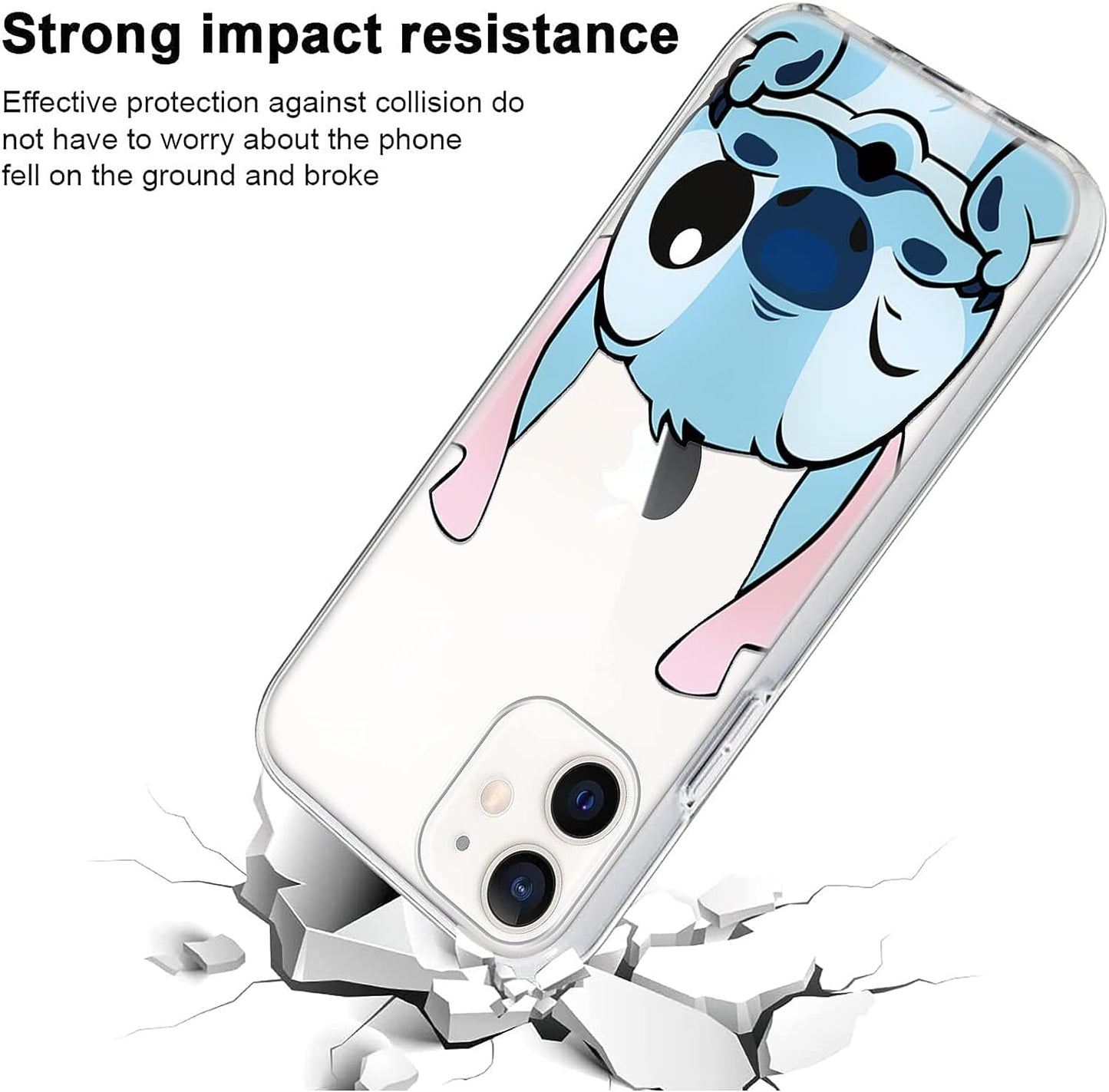 [2 Pack] Cute Case Designed for Iphone 12/Iphone 12 Pro Case, Cartoon Kawaii Aesthetic Cool Phone Cases Girly for Girls Boys Kids Women Clear Soft TPU Protective Cover Funda for Iphone 12 Pro 6.1"  SDJ US   