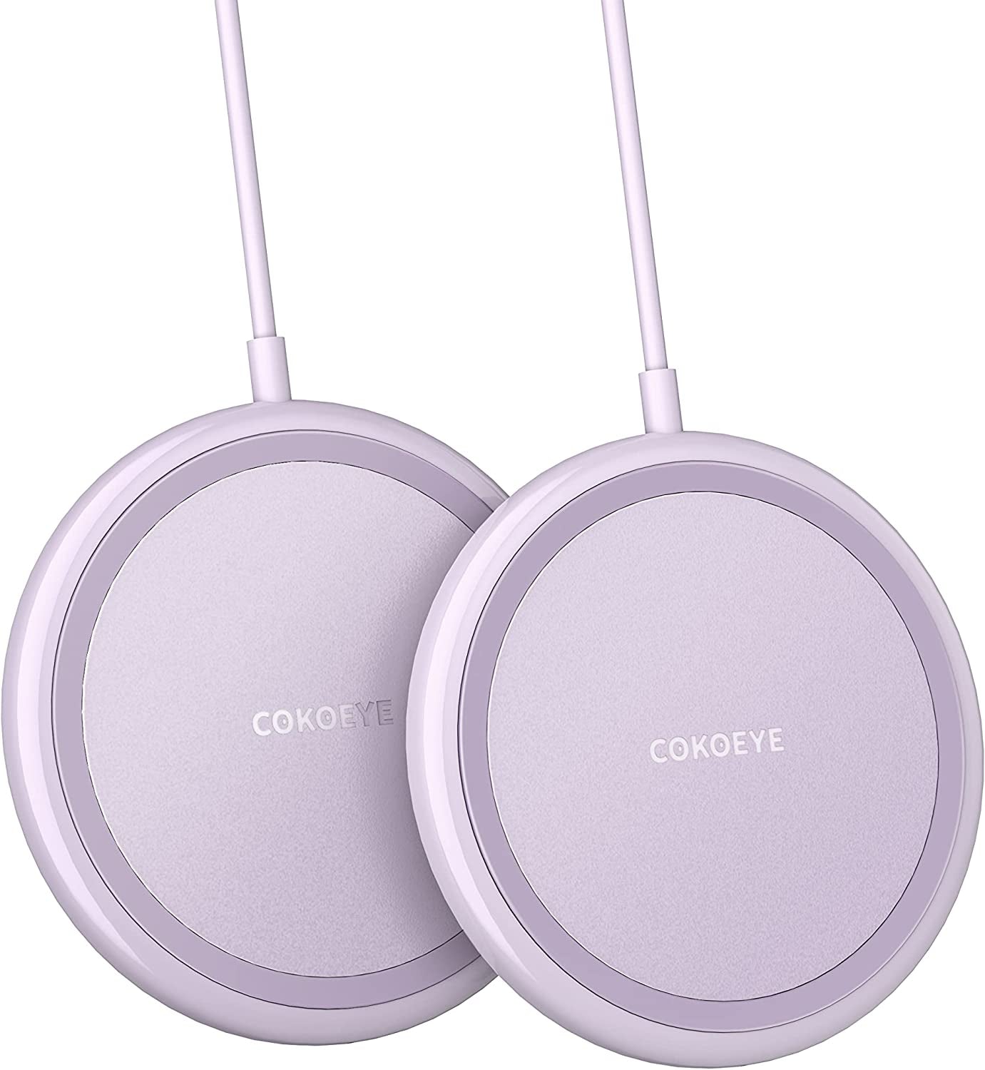 Wireless Charger 2-Pack 10W for Iphone Wireless Charger Pad COKOEYE, Max Fast Wireless Phone Charger for Iphone 14/14 Plus/14 Pro/14 Promax/13 Series/12/11/Samsung S22/S21/S20/Airpods Pro  COKOEYE Purple  